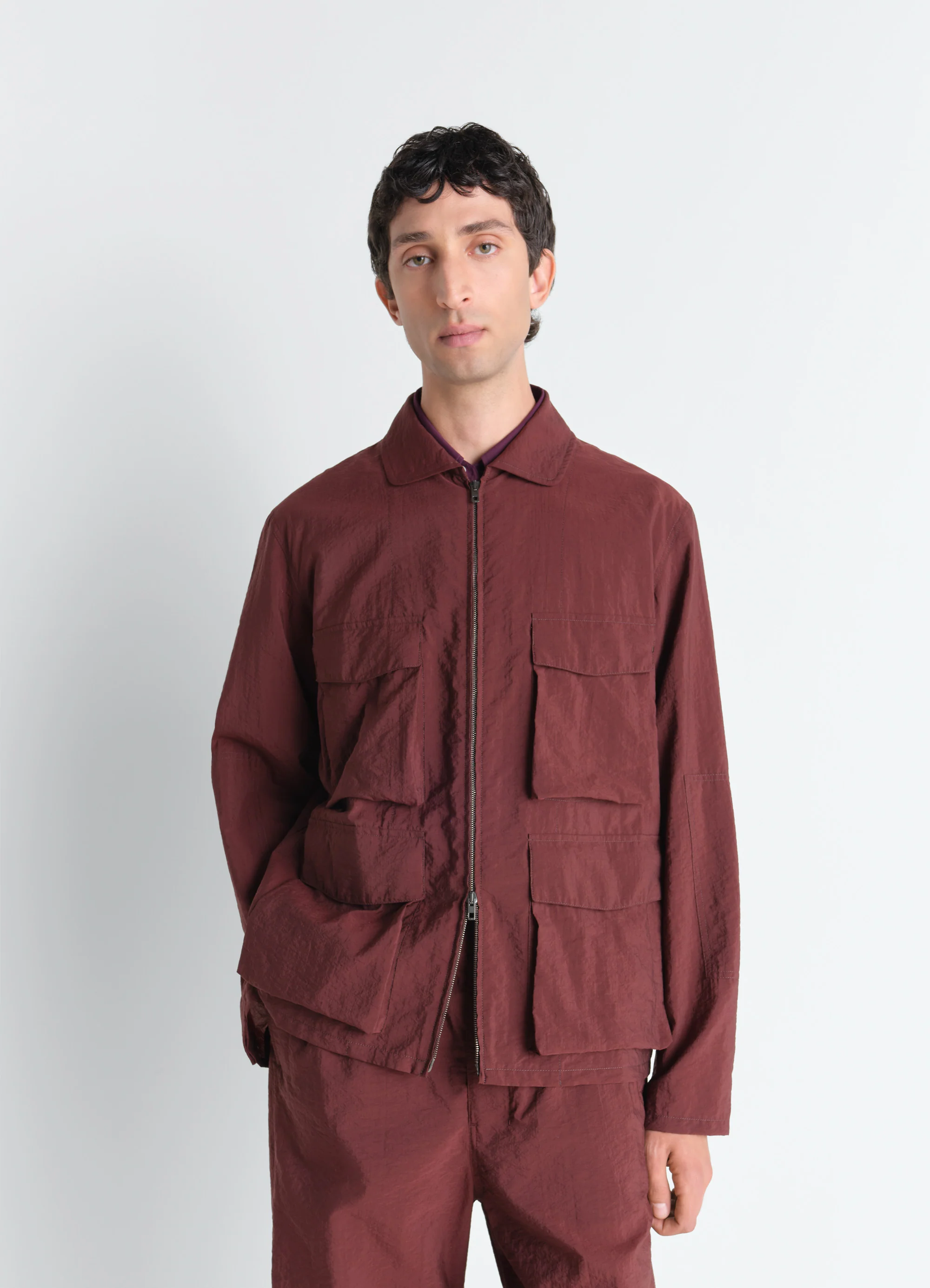3D POCKET JACKET IN WASHED TECHNICAL COTTON - Image 2