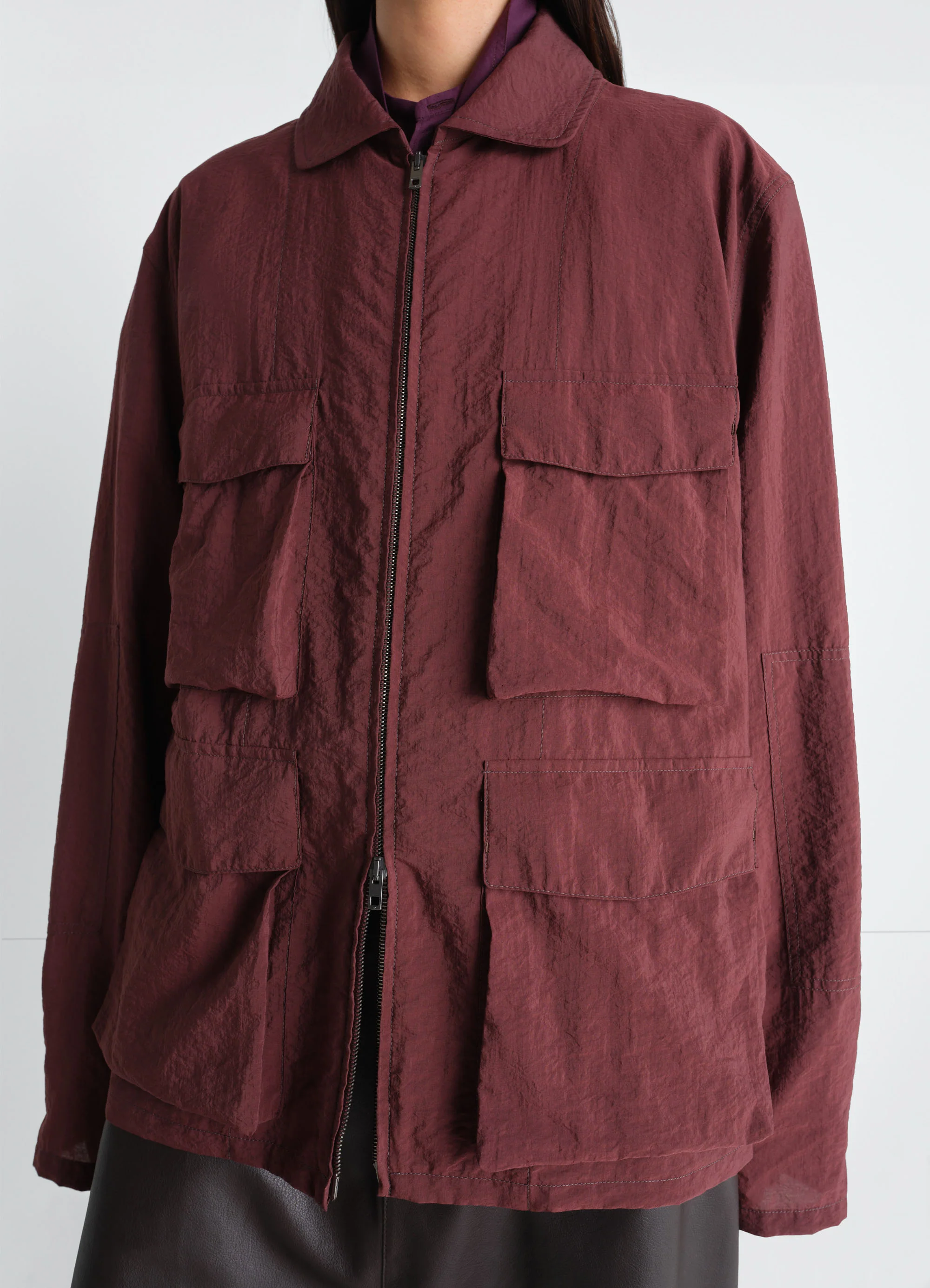 3D POCKET JACKET IN WASHED TECHNICAL COTTON - Image 3