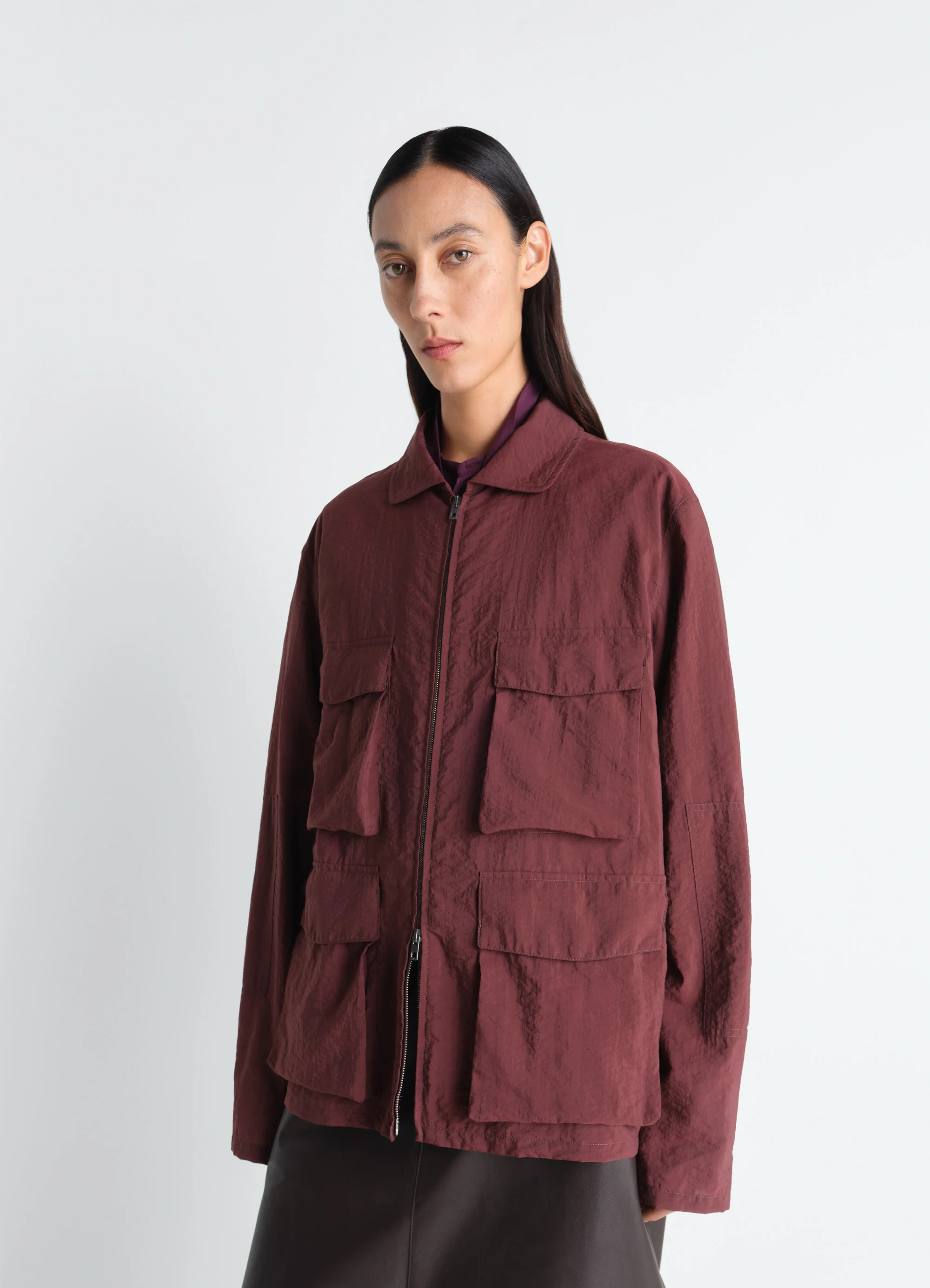 3D POCKET JACKET IN WASHED TECHNICAL COTTON - Image 4