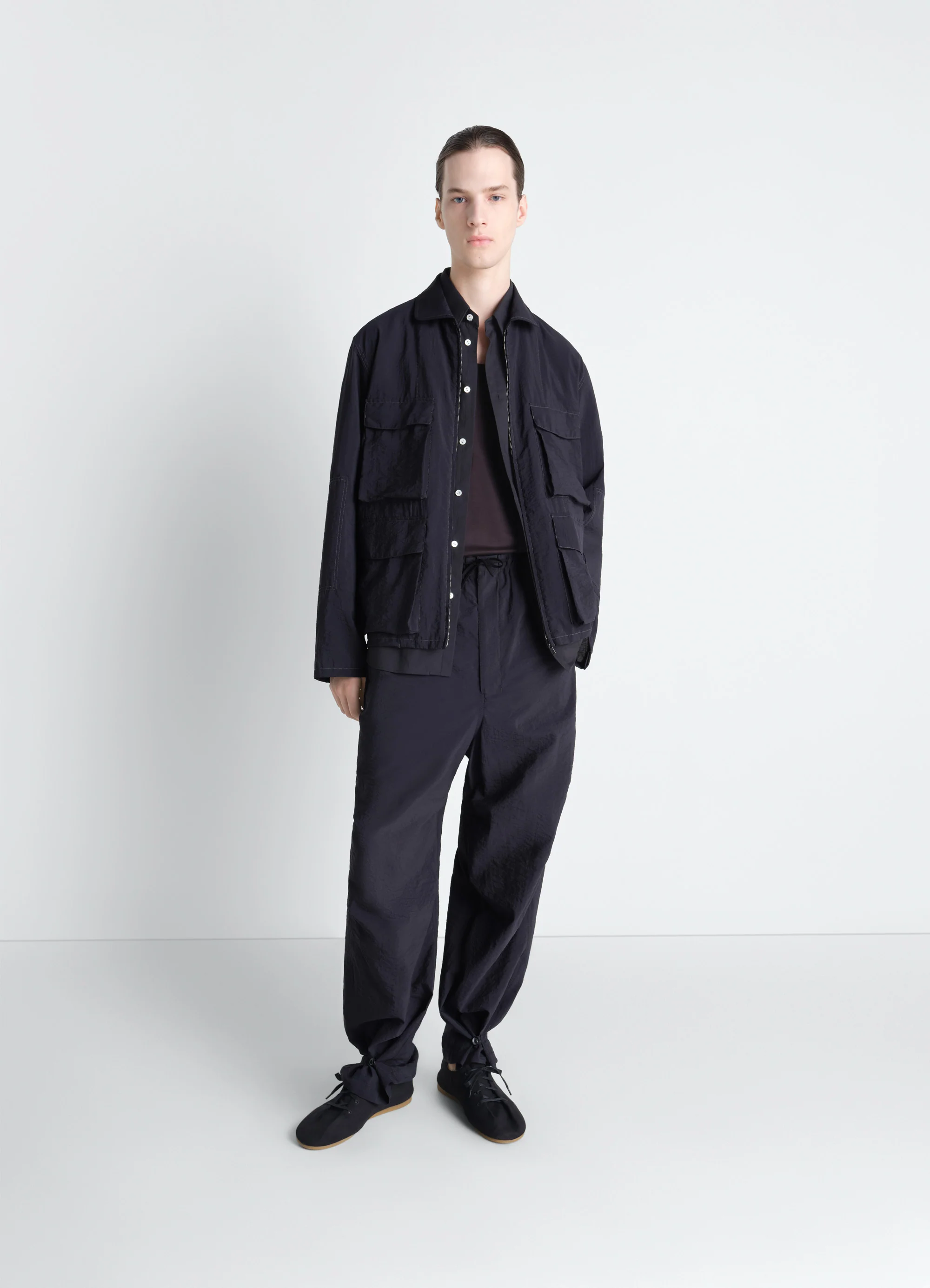 3D POCKET JACKET IN WASHED TECHNICAL COTTON - Image 2