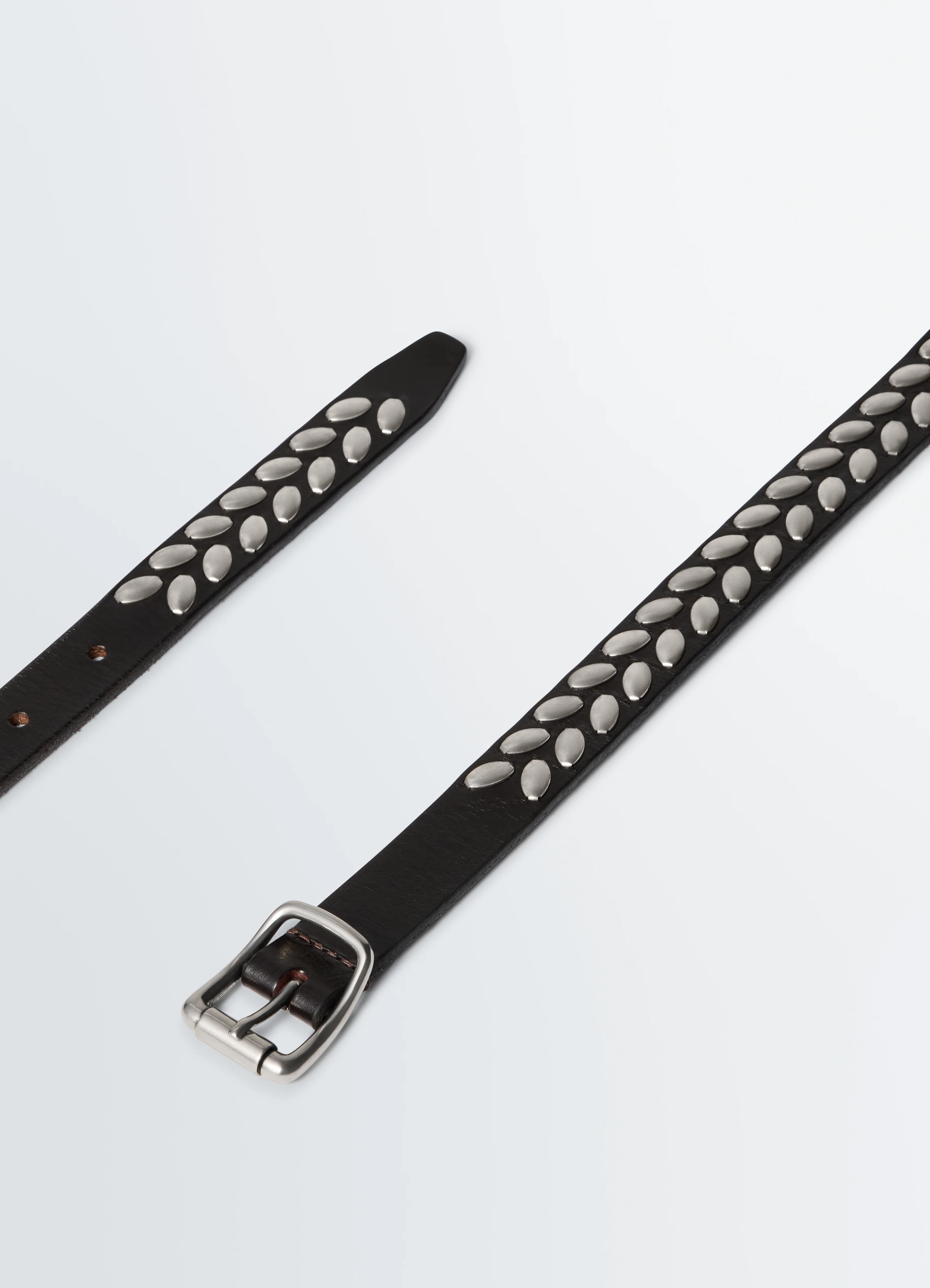 ALMOND STUD BELT 20 MM IN LEATHER - Image 3