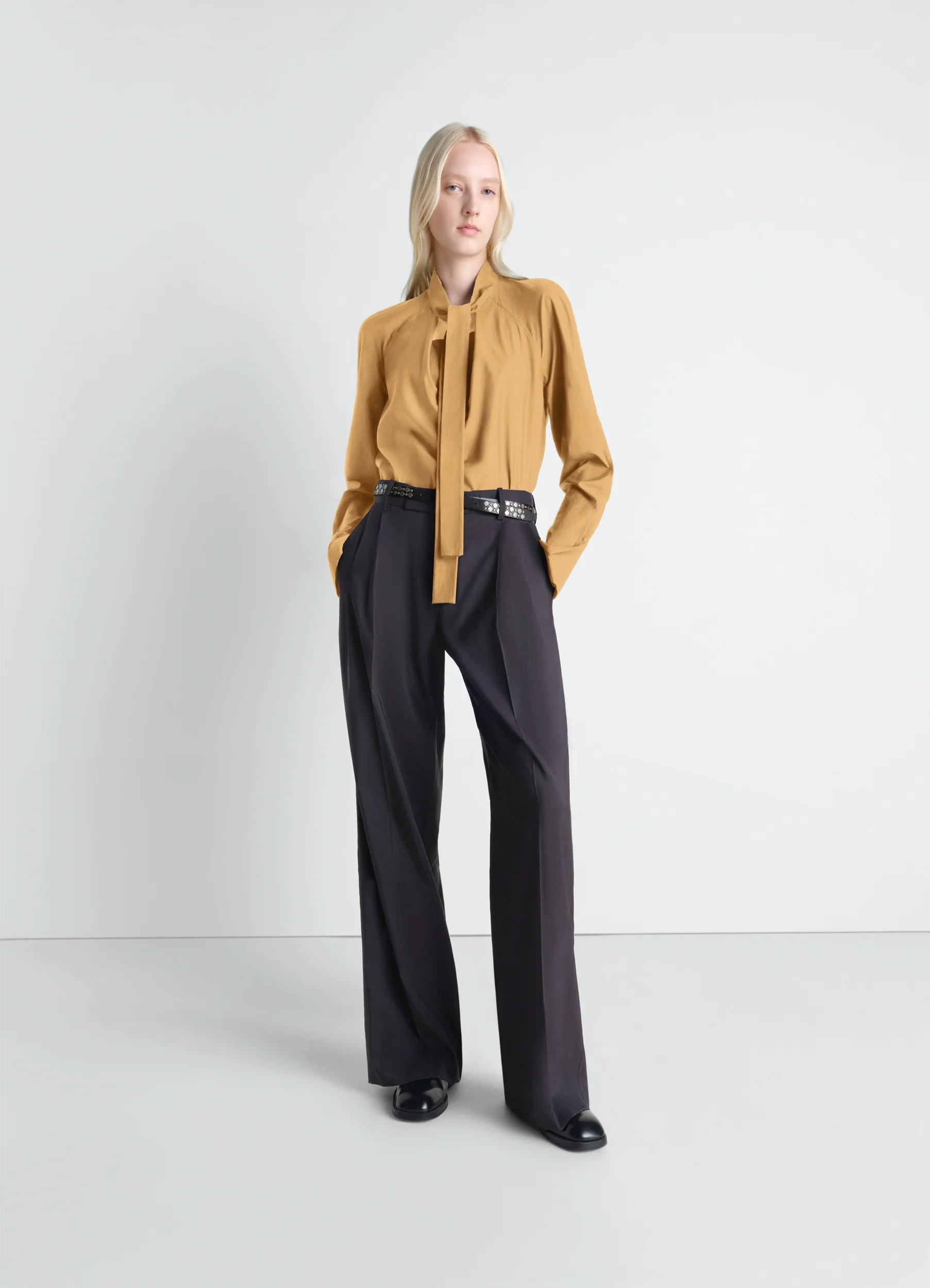 ASCOT BLOUSE IN WASHED COTTON SILK - Image 2