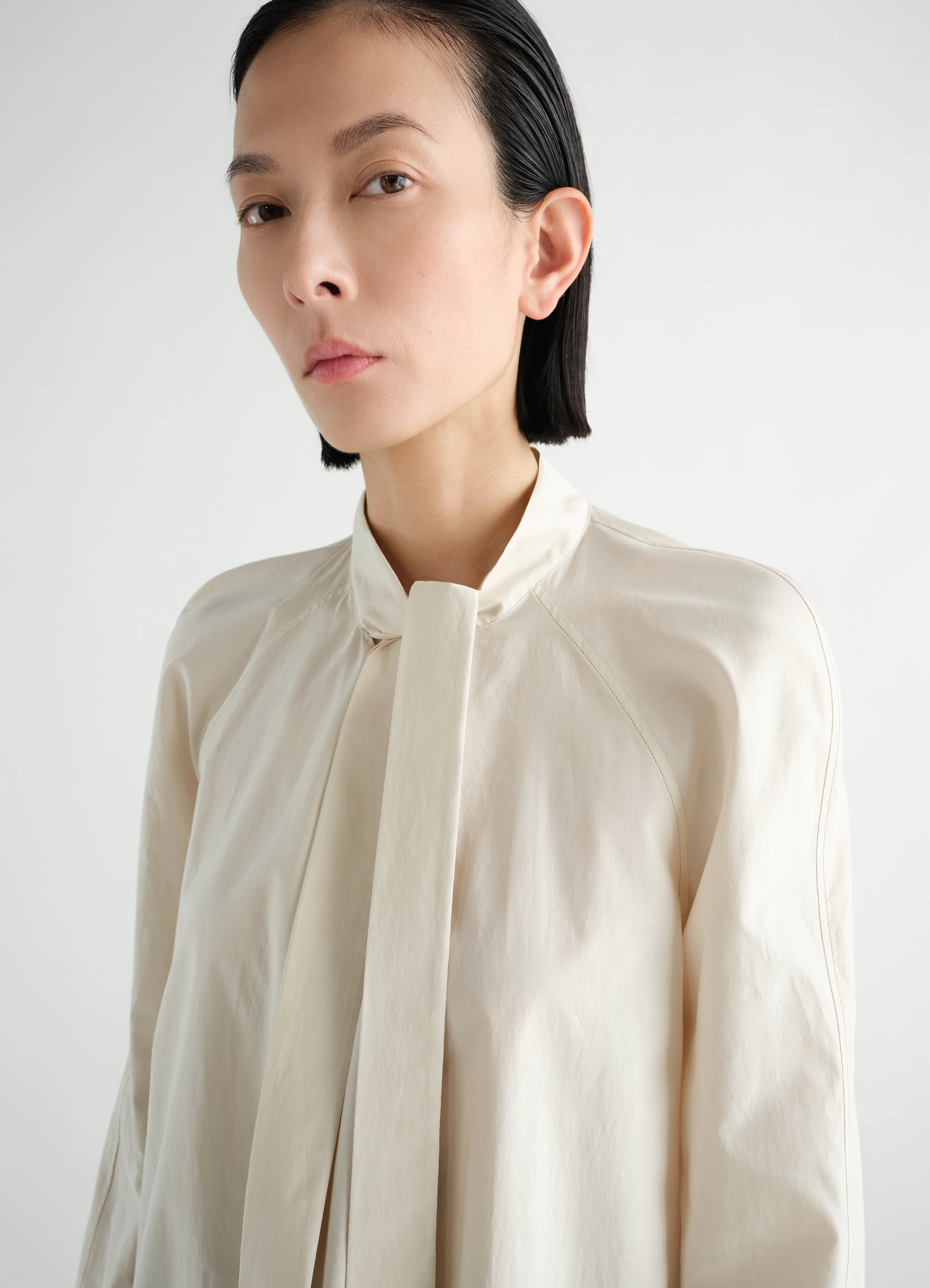 ASCOT BLOUSE IN WASHED COTTON SILK - Image 3