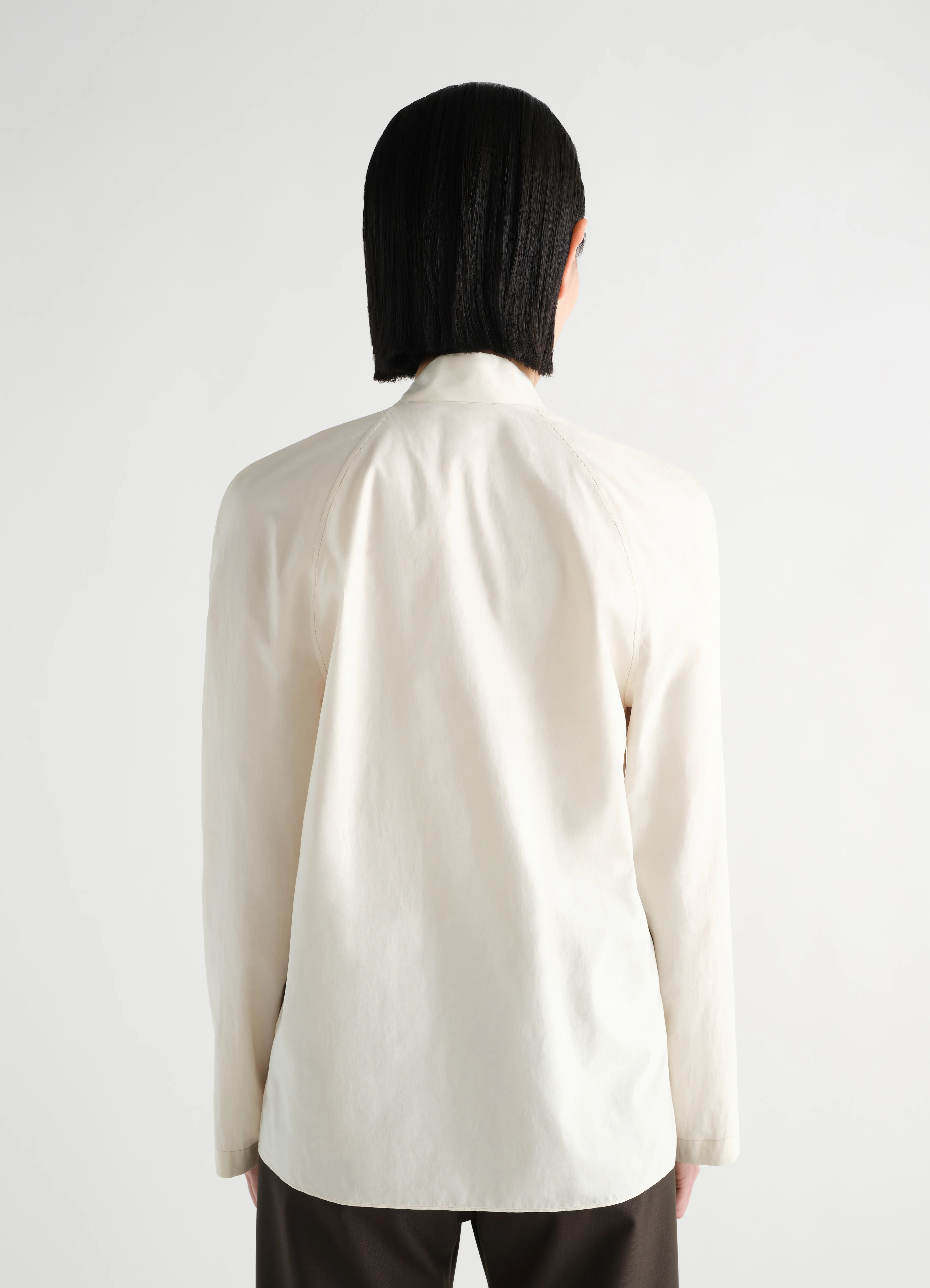 ASCOT BLOUSE IN WASHED COTTON SILK - Image 5