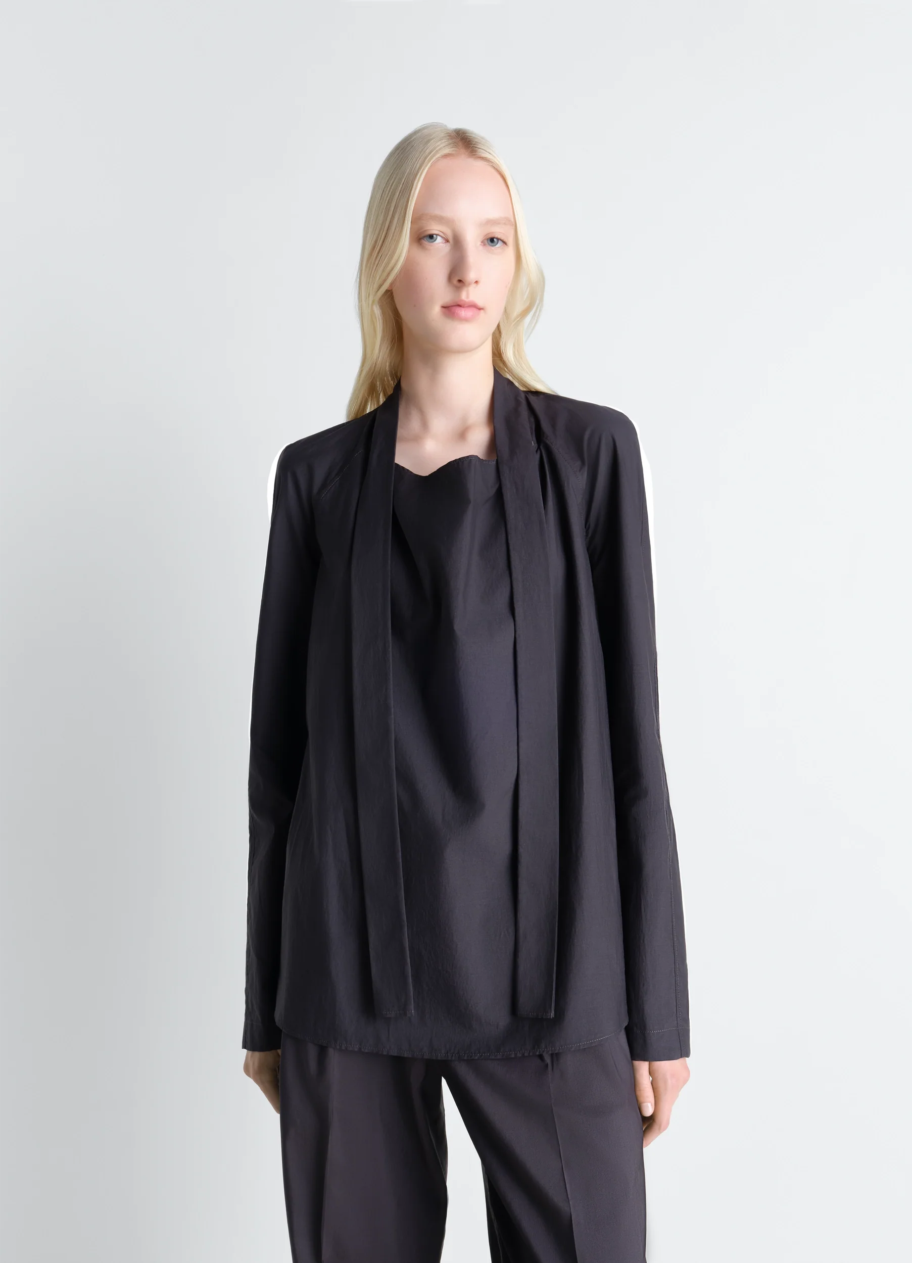 ASCOT BLOUSE IN WASHED COTTON SILK - Image 2