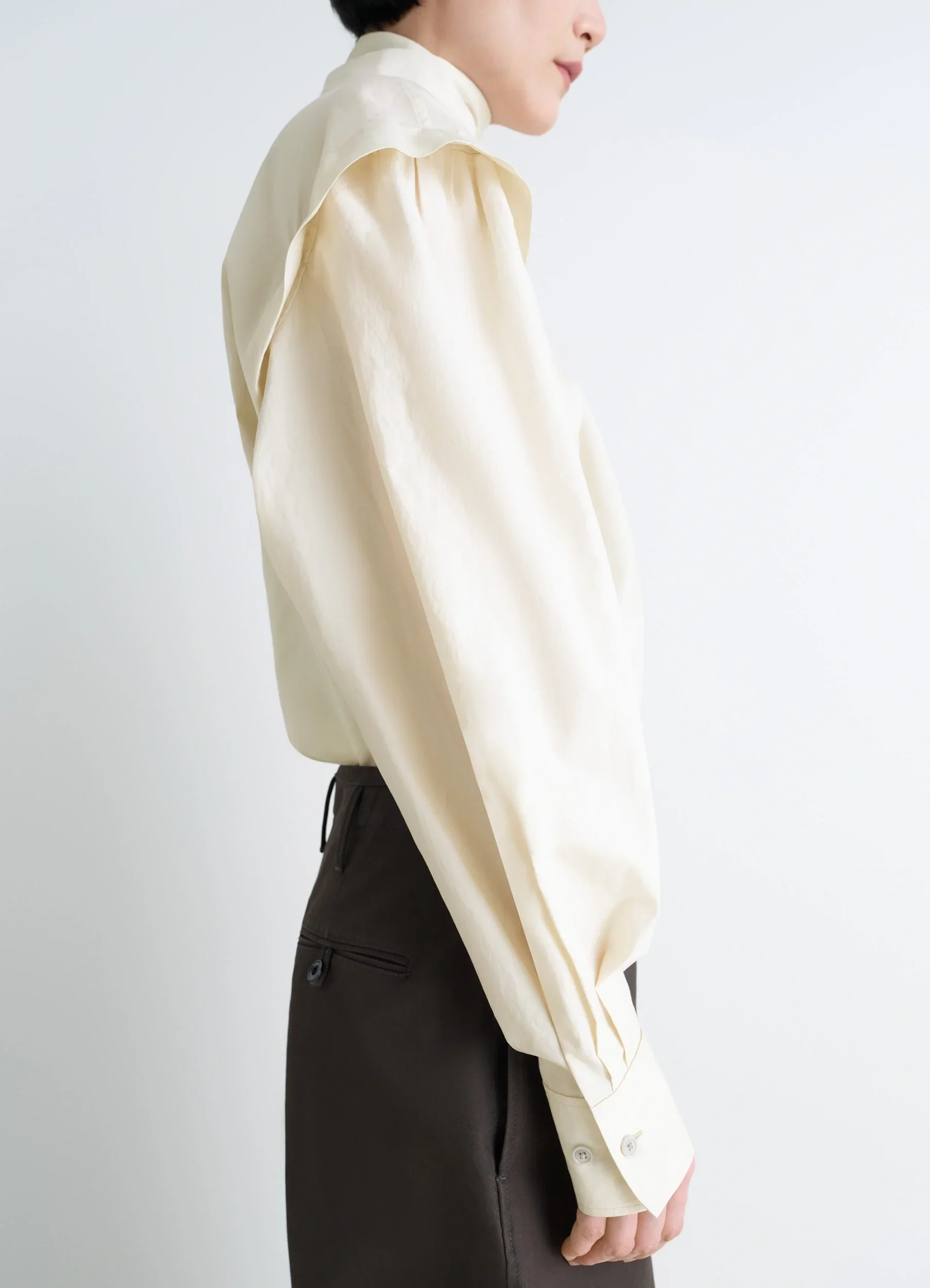 ASCOT BLOUSE IN WASHED COTTON SILK - Image 4