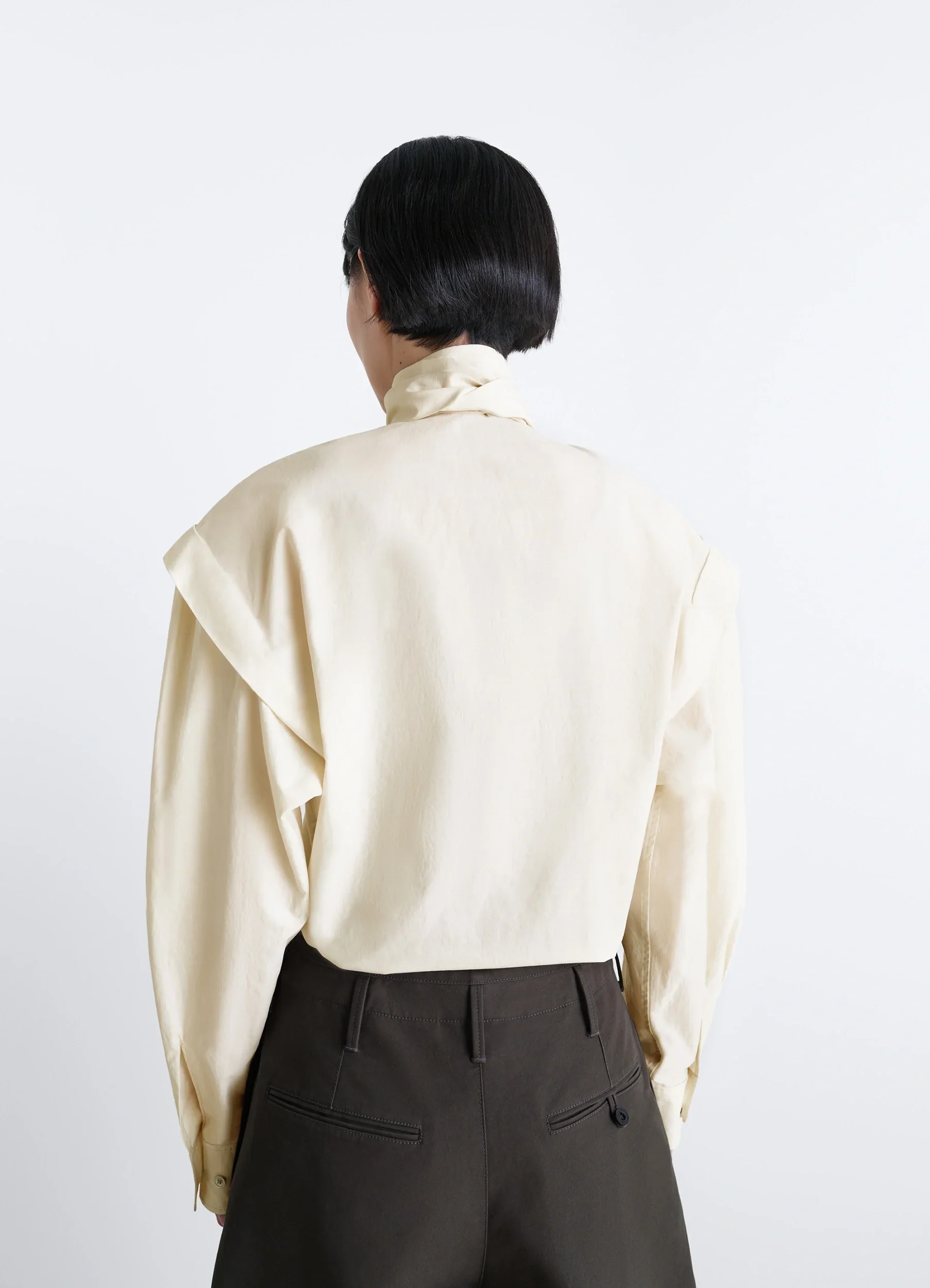 ASCOT BLOUSE IN WASHED COTTON SILK - Image 5
