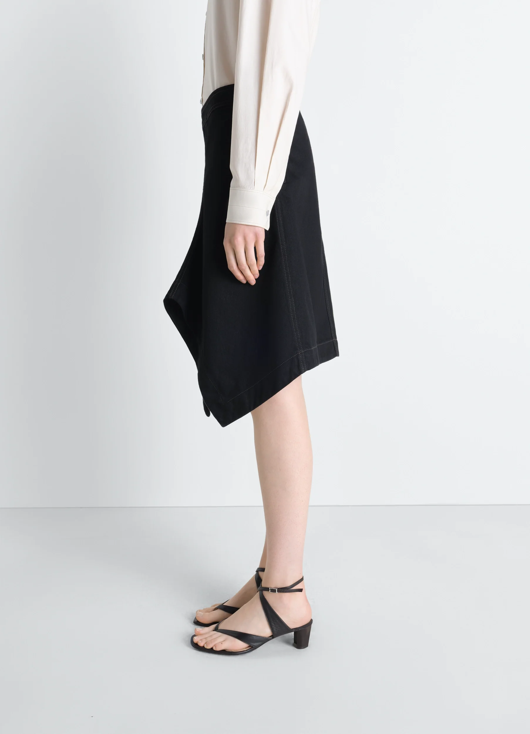 ASYMMETRIC SKIRT IN DENIM - Image 3