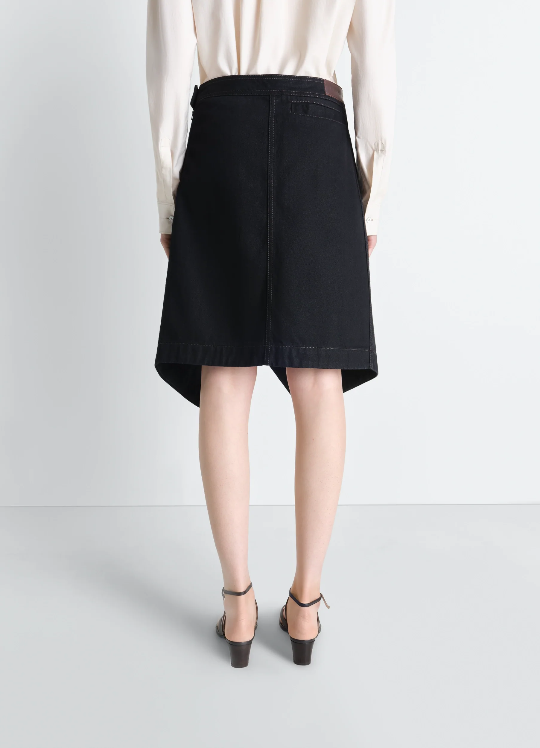 ASYMMETRIC SKIRT IN DENIM - Image 4