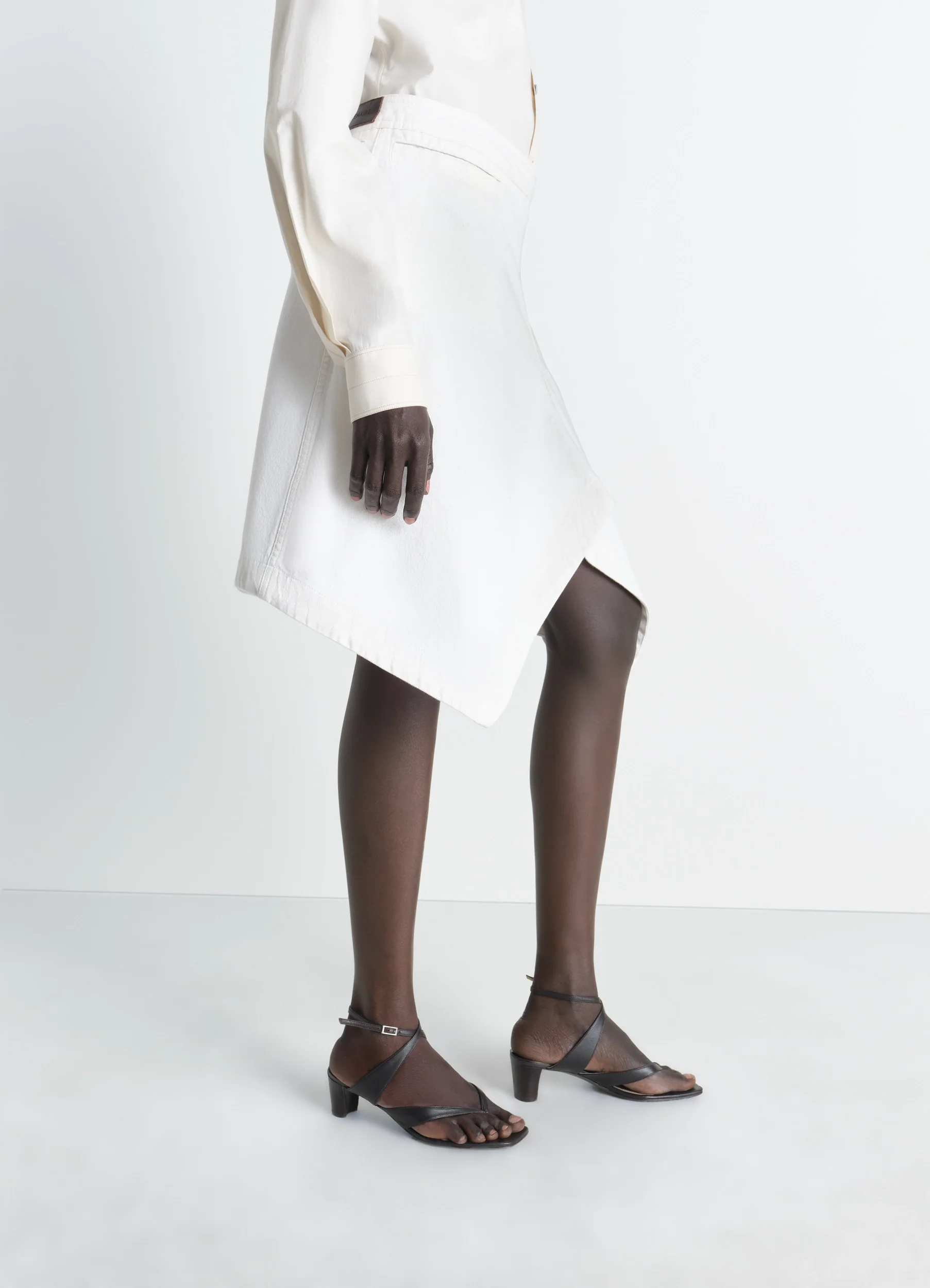 ASYMMETRIC SKIRT IN DENIM - Image 3