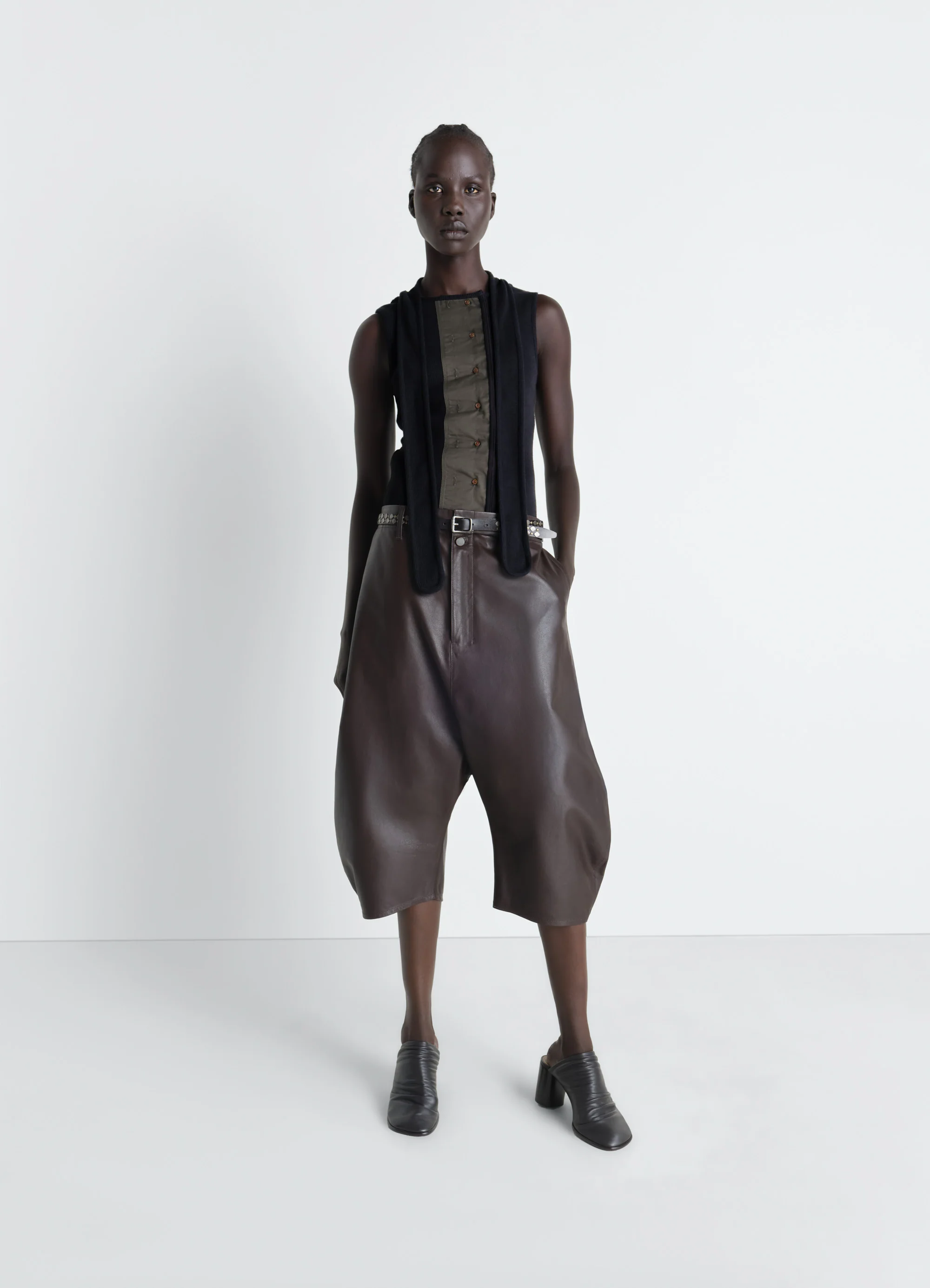 ASYMMETRICAL FITTED TOP IN JERSEY - Image 2