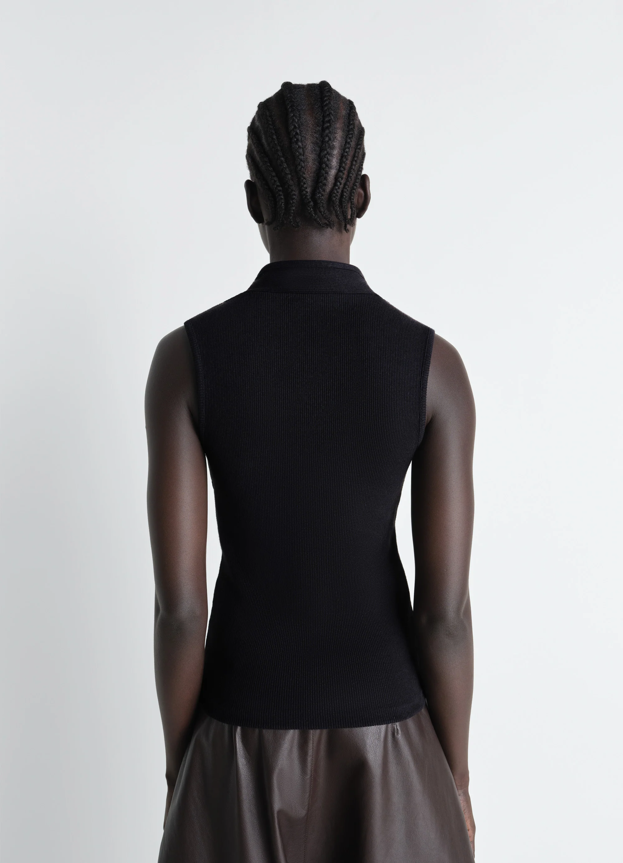 ASYMMETRICAL FITTED TOP IN JERSEY - Image 3