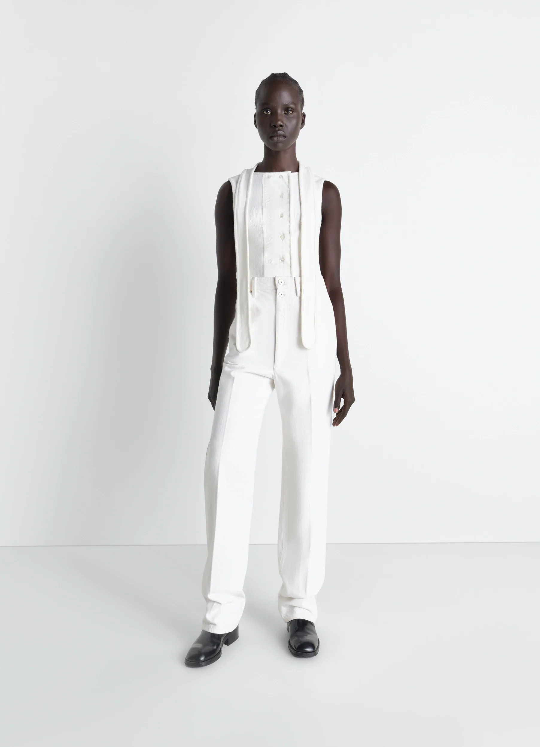 ASYMMETRICAL FITTED TOP IN JERSEY - Image 2