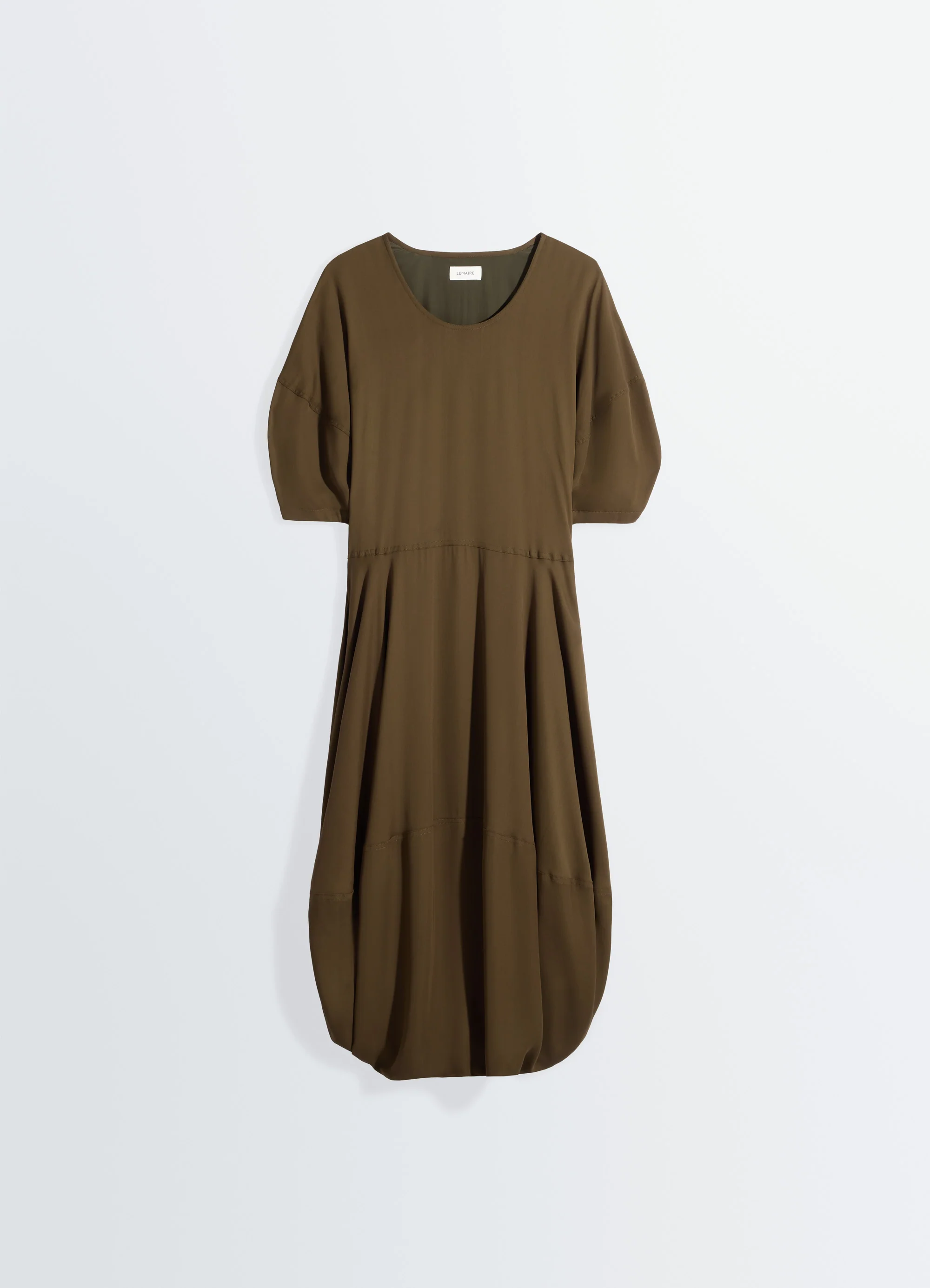 BALLOON DRESS IN CREPE DE CHINE VISCOSE - Image 6