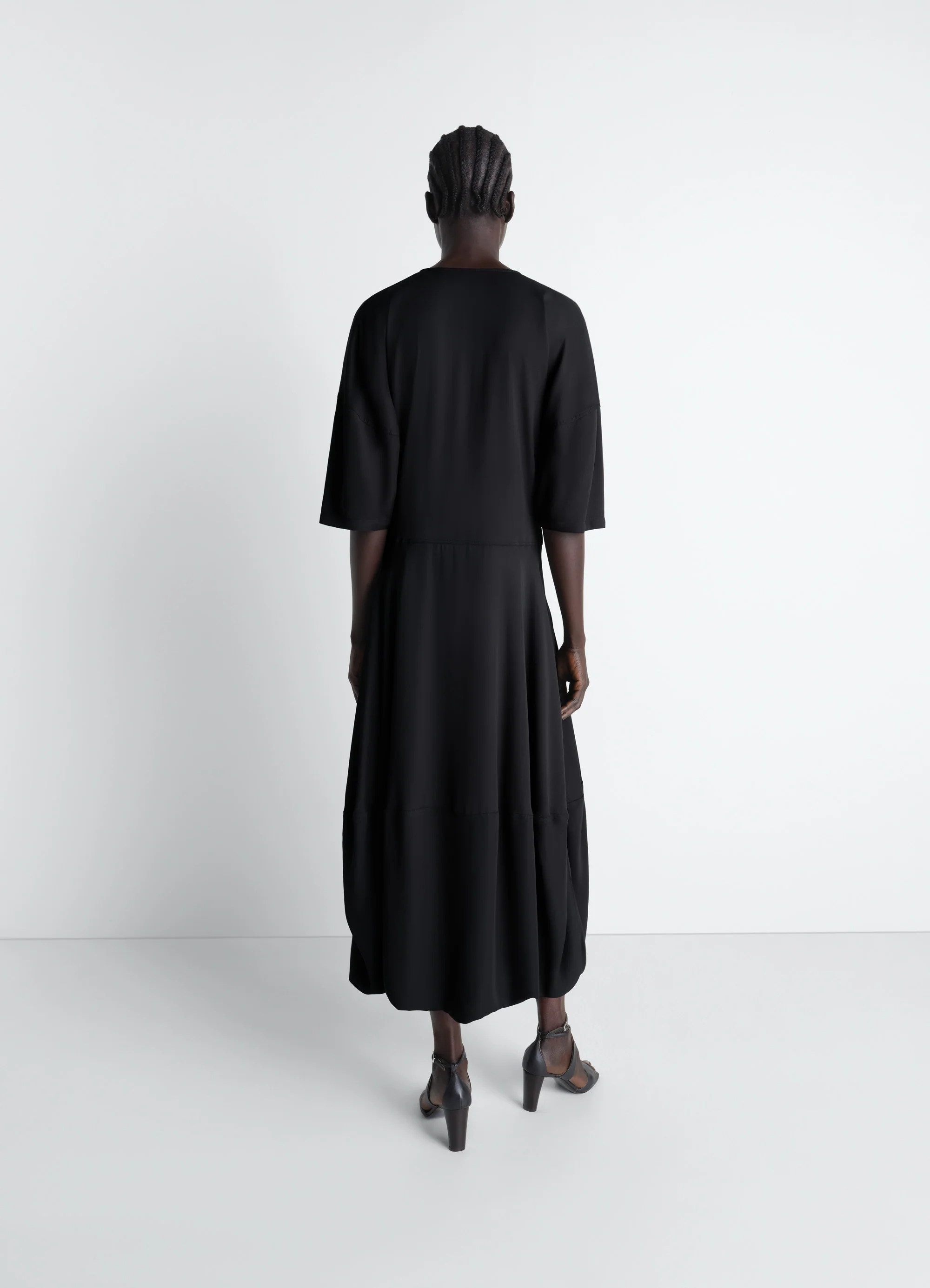 BALLOON DRESS IN CREPE DE CHINE VISCOSE - Image 5