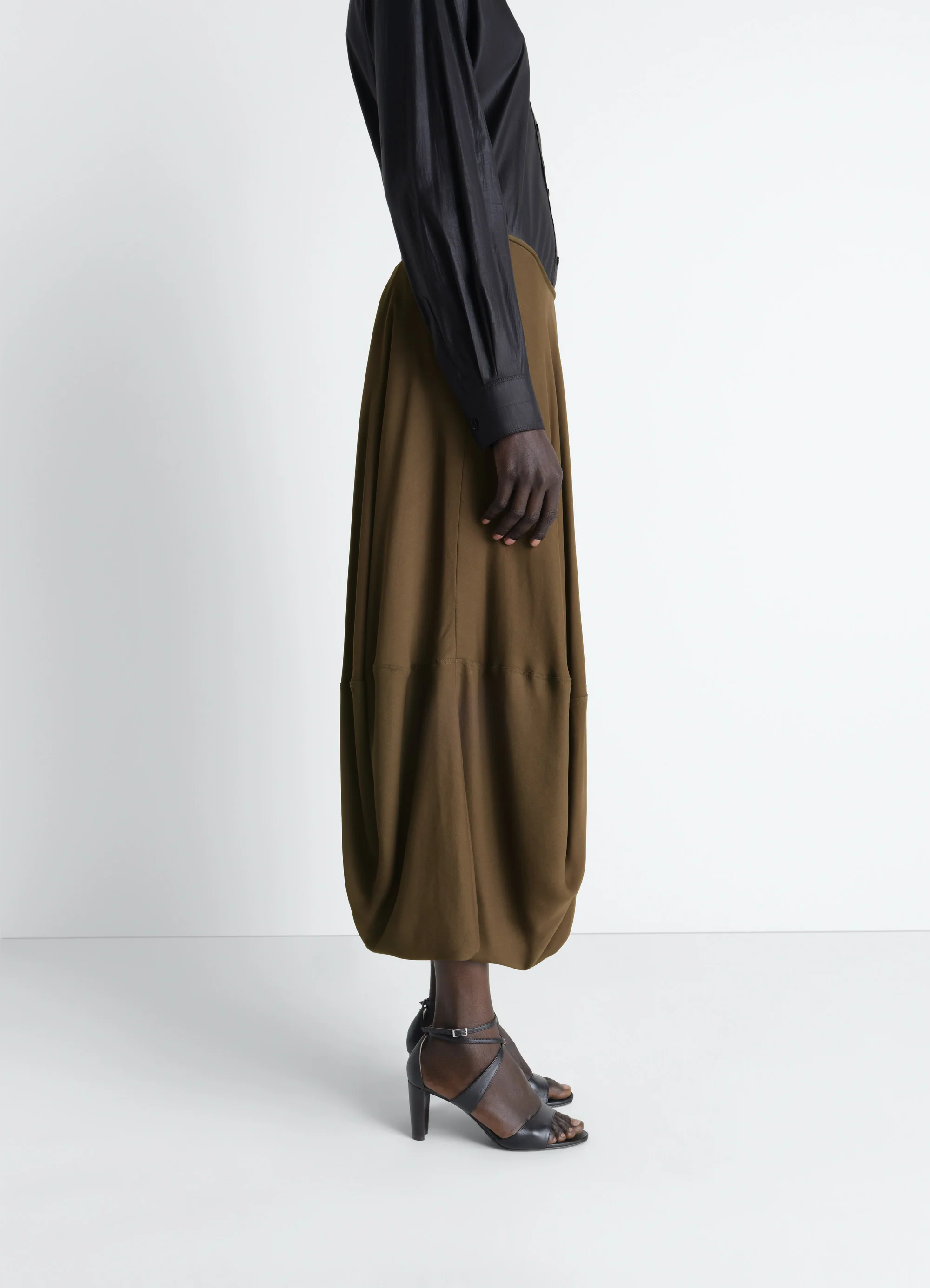 BALLOON SKIRT IN CREPE DE CHINE VISCOSE - Image 3