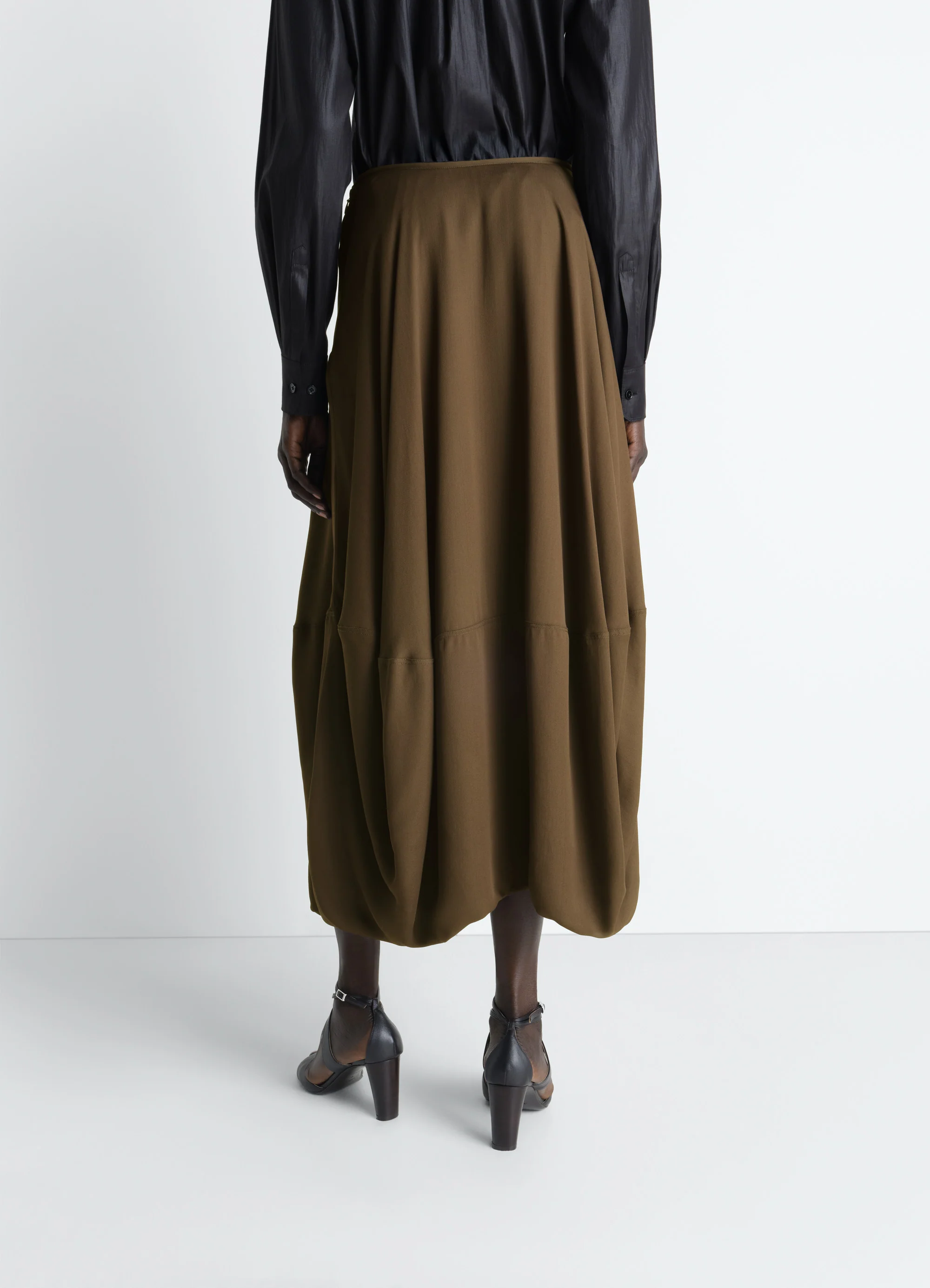 BALLOON SKIRT IN CREPE DE CHINE VISCOSE - Image 4