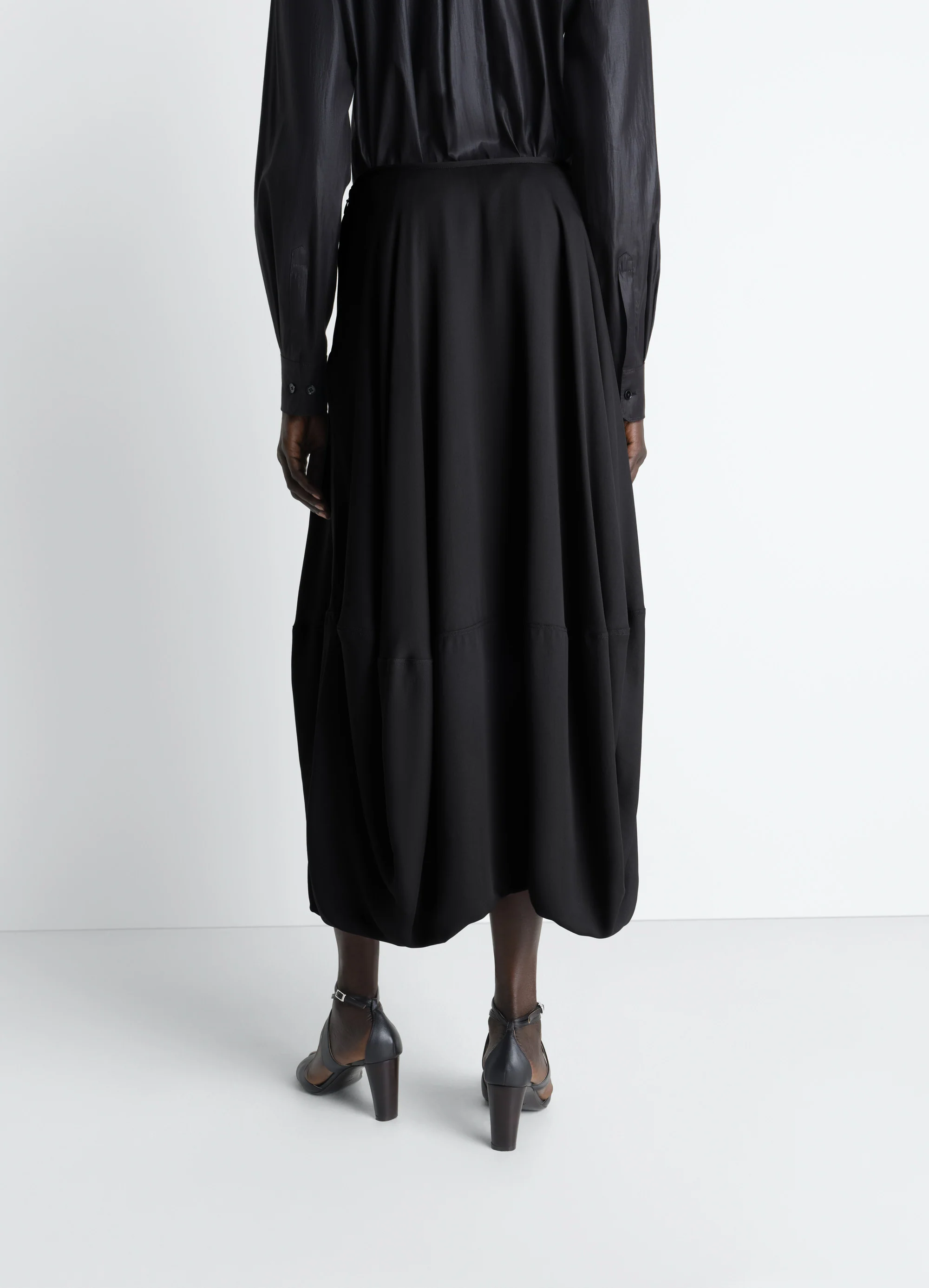 BALLOON SKIRT IN CREPE DE CHINE VISCOSE - Image 4