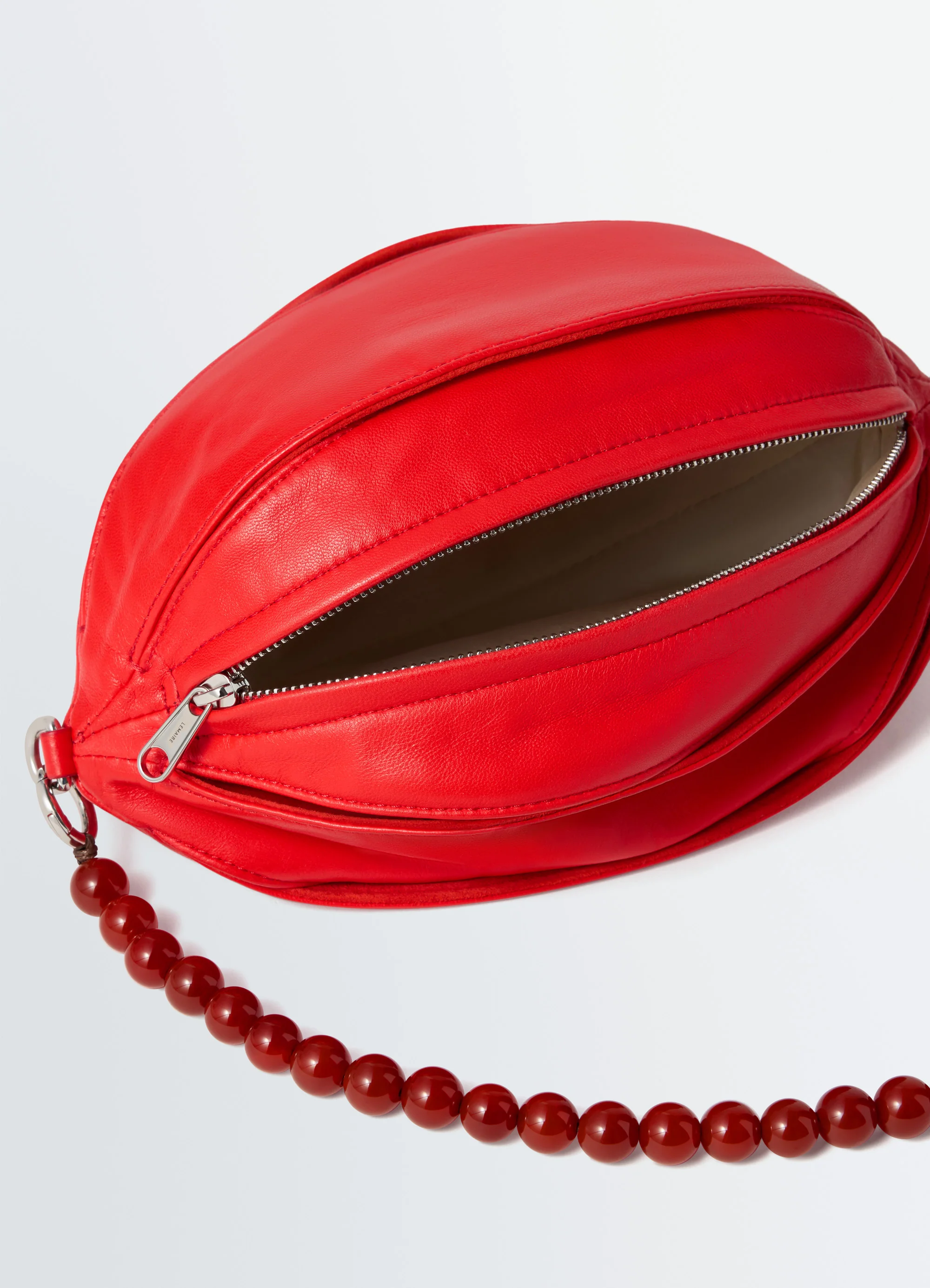 BALLOON SLITS BI-MATERIAL BAG IN LEATHER - Image 3