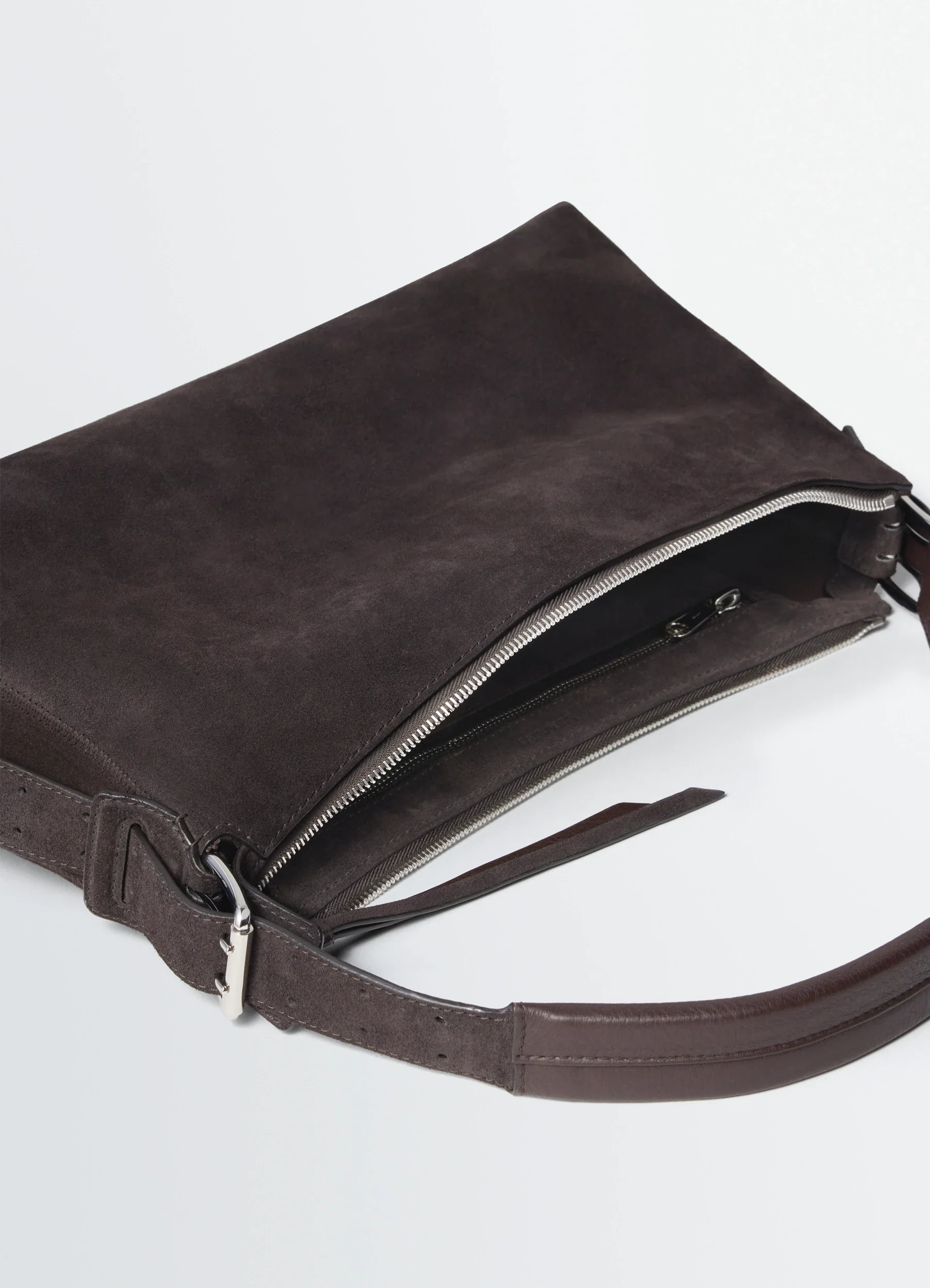 BELTED BAGUETTE BAG IN SUEDE LEATHER - Image 4