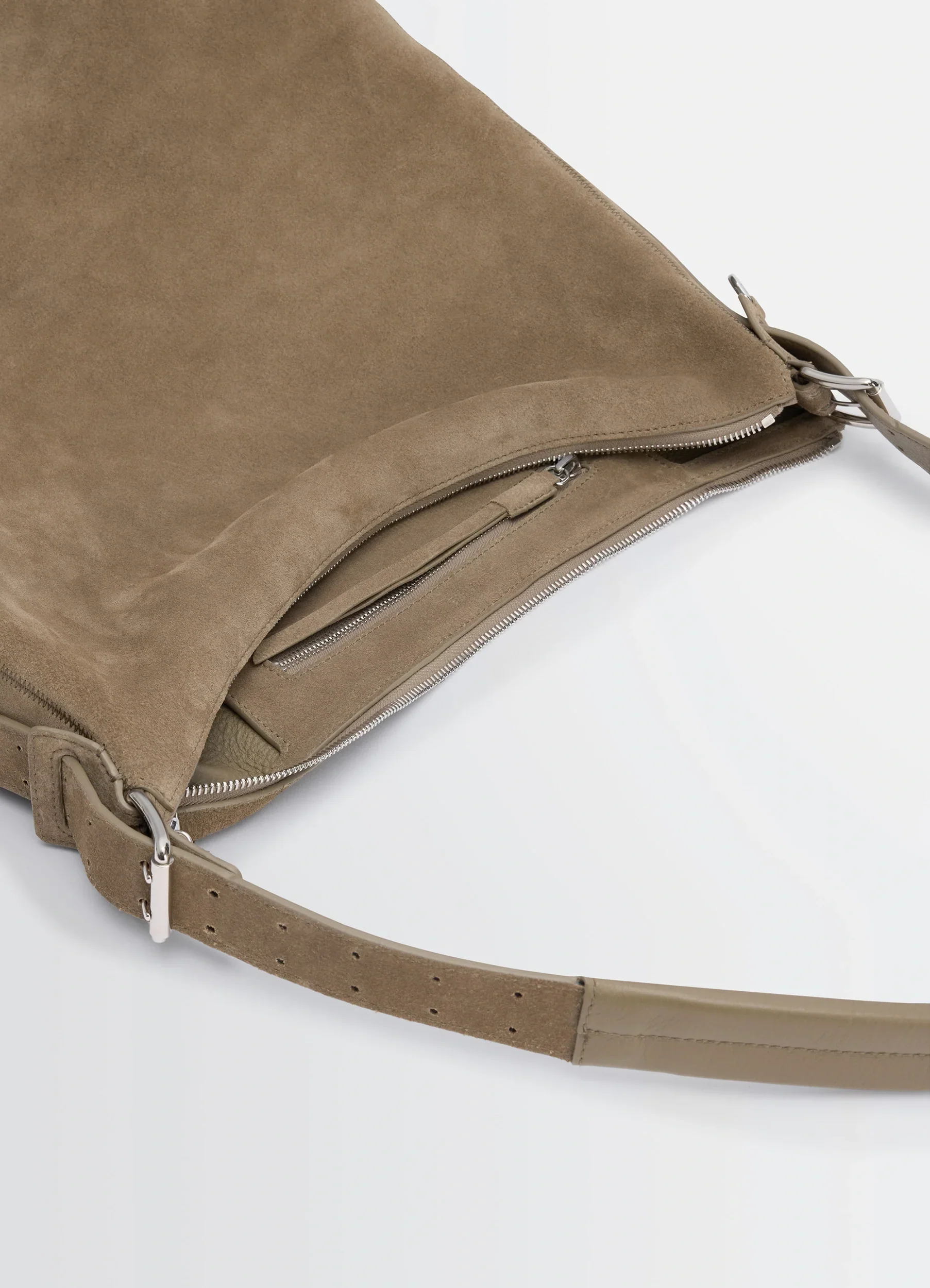 BELTED HOBO BAG IN SUEDE LEATHER - Image 4