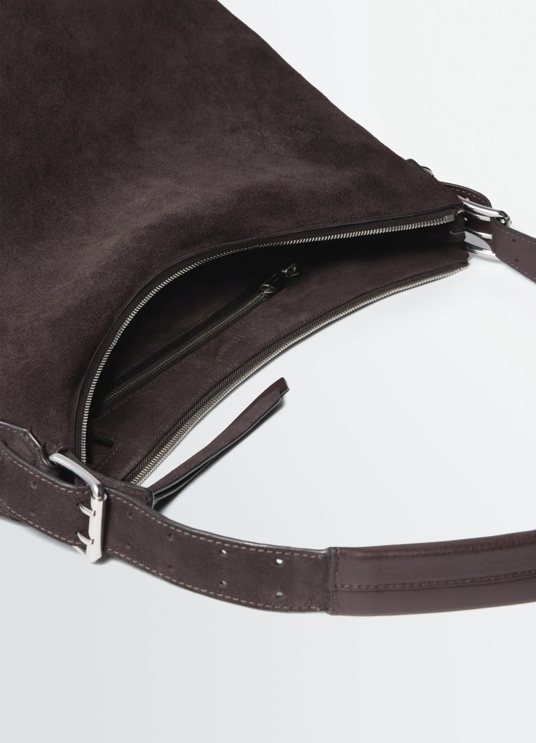 BELTED HOBO BAG IN SUEDE LEATHER - Image 5