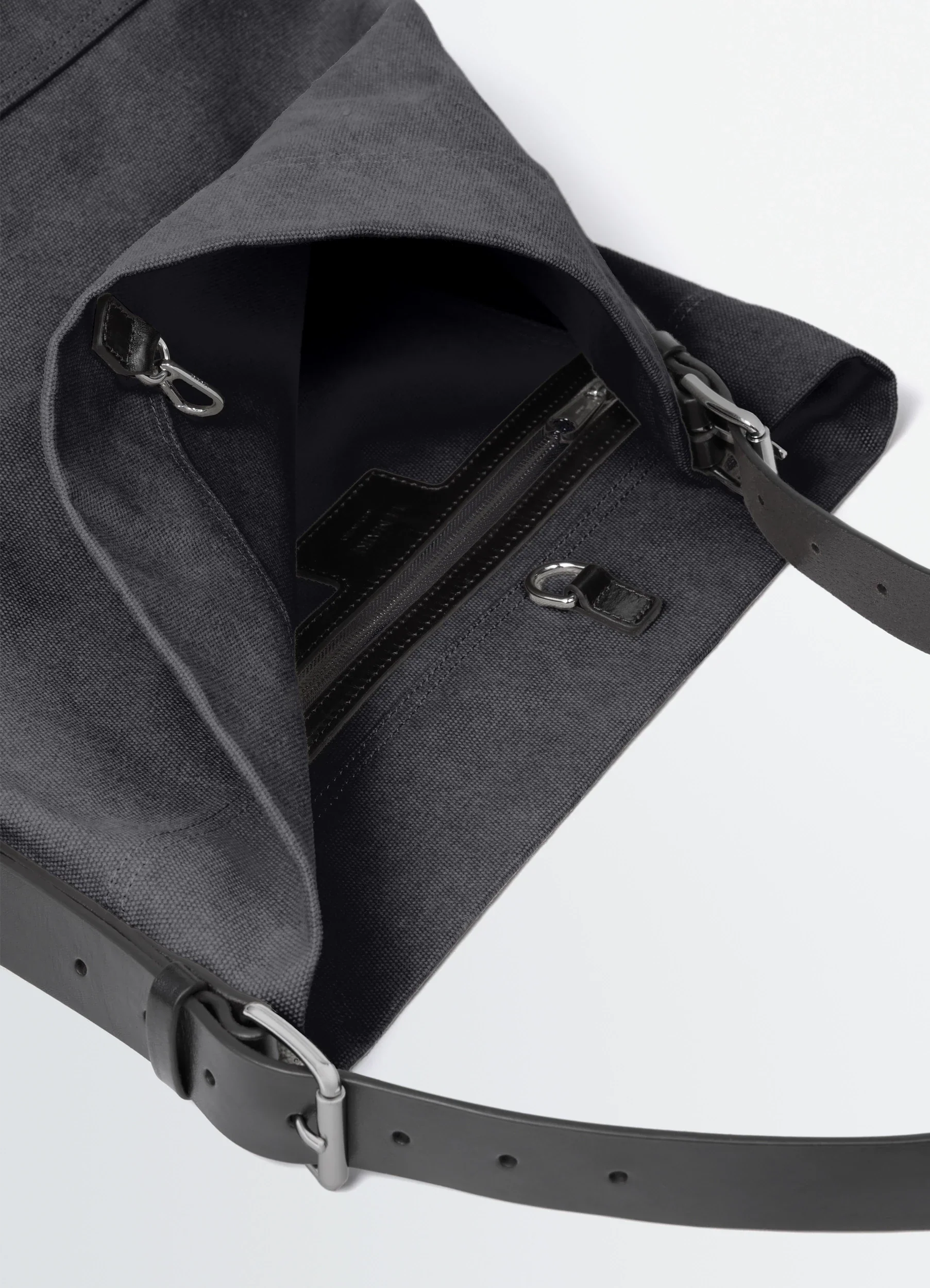 BELTED TOTE BAG IN COTTON CANVAS - Image 4