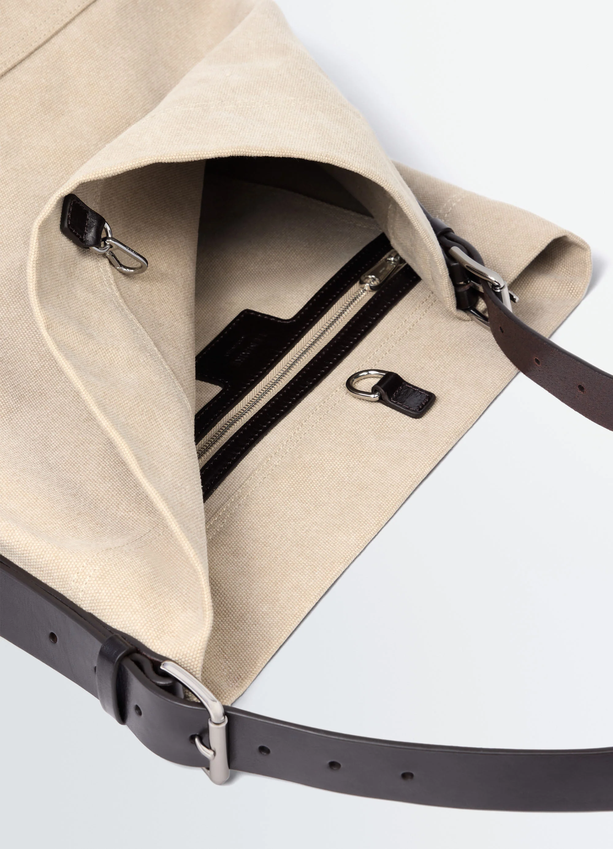 BELTED TOTE BAG IN COTTON CANVAS - Image 5