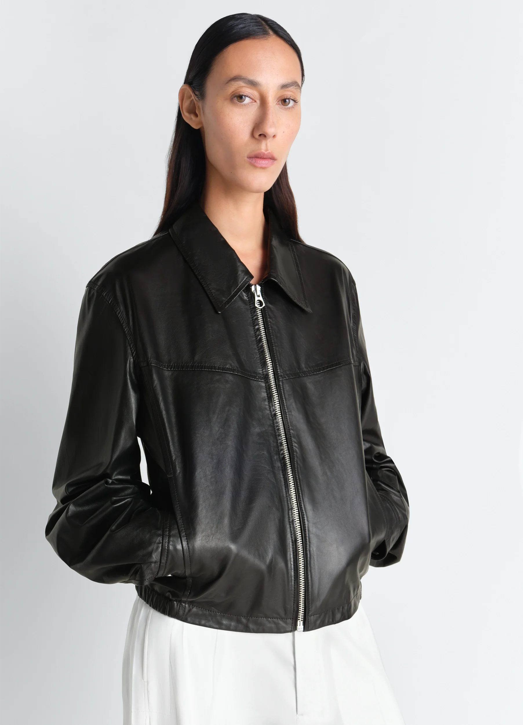 BIKER BLOUSON IN LEATHER - Image 4