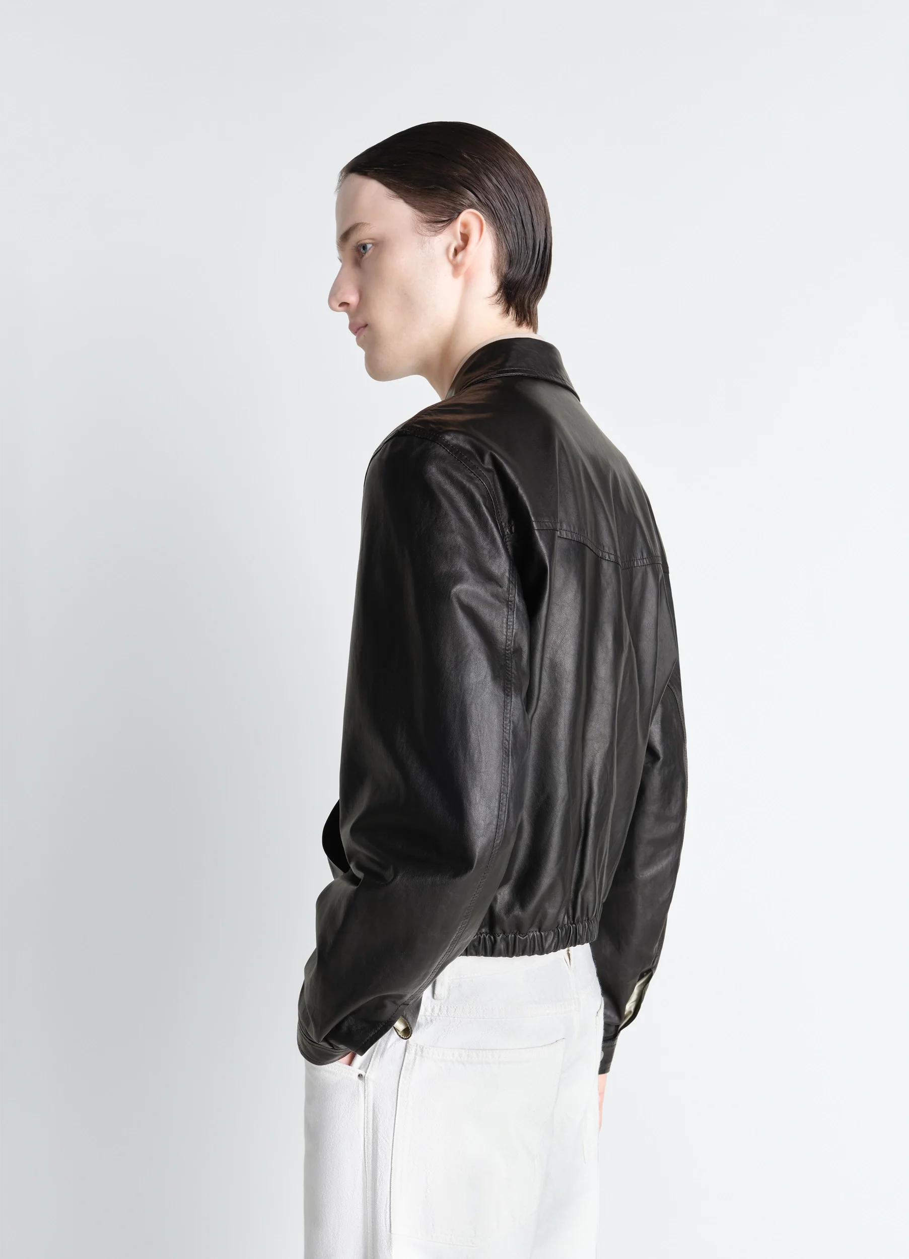 BIKER BLOUSON IN LEATHER - Image 5