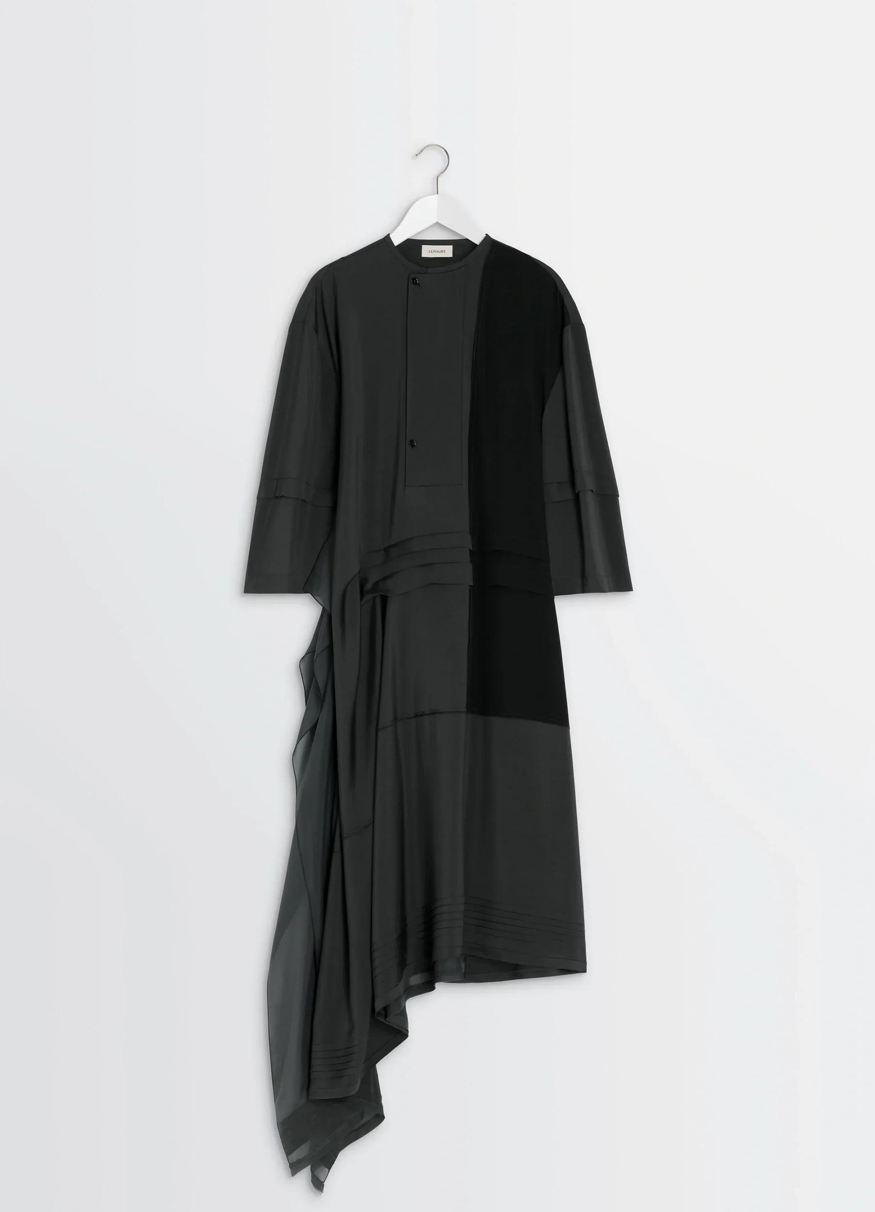 BLOUSE DRESS WITH PLEATS IN SILK - Image 6