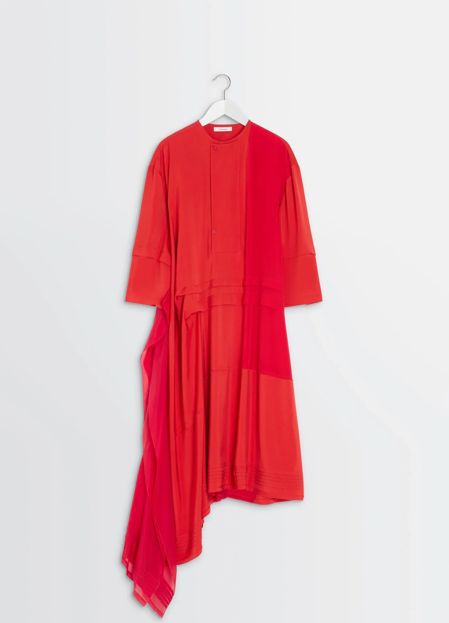 BLOUSE DRESS WITH PLEATS IN SILK - Image 6