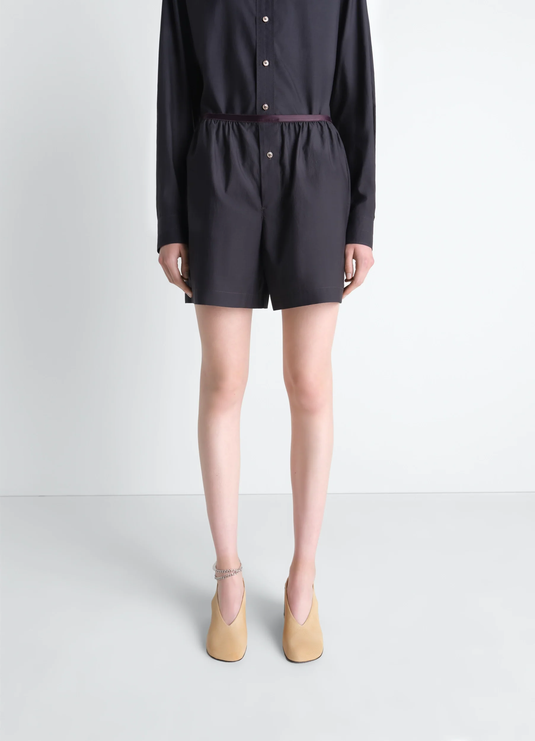 BOXER SHORTS IN WASHED COTTON SILK - Image 2