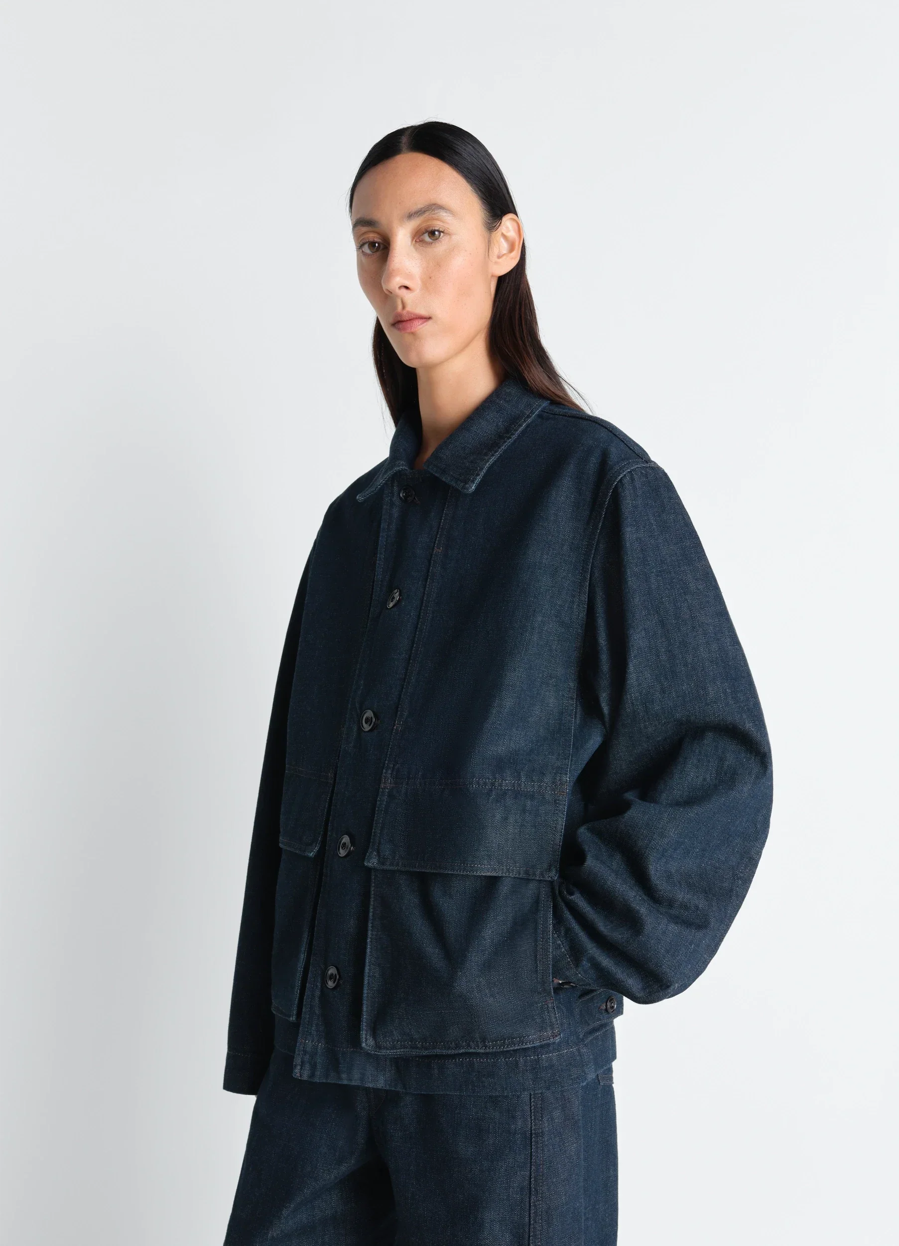 BOXY JACKET IN INDIGO DENIM - Image 4