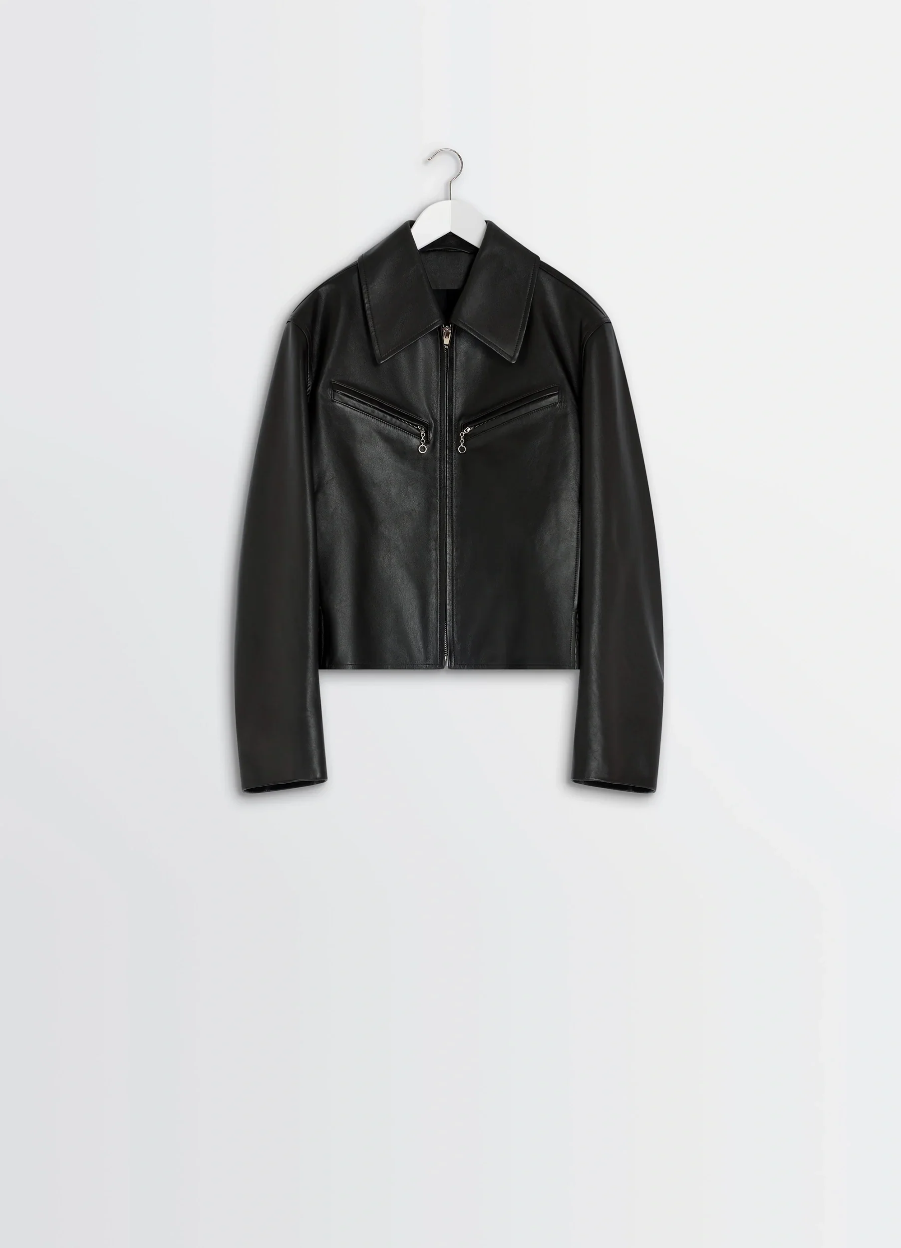 BOXY LEATHER BLOUSON IN LEATHER - Image 6