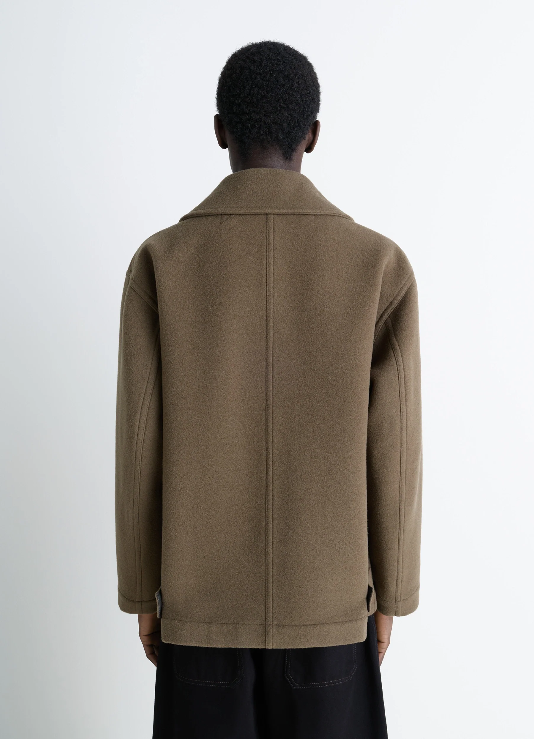 BOXY PEACOAT IN WOOL - Image 5