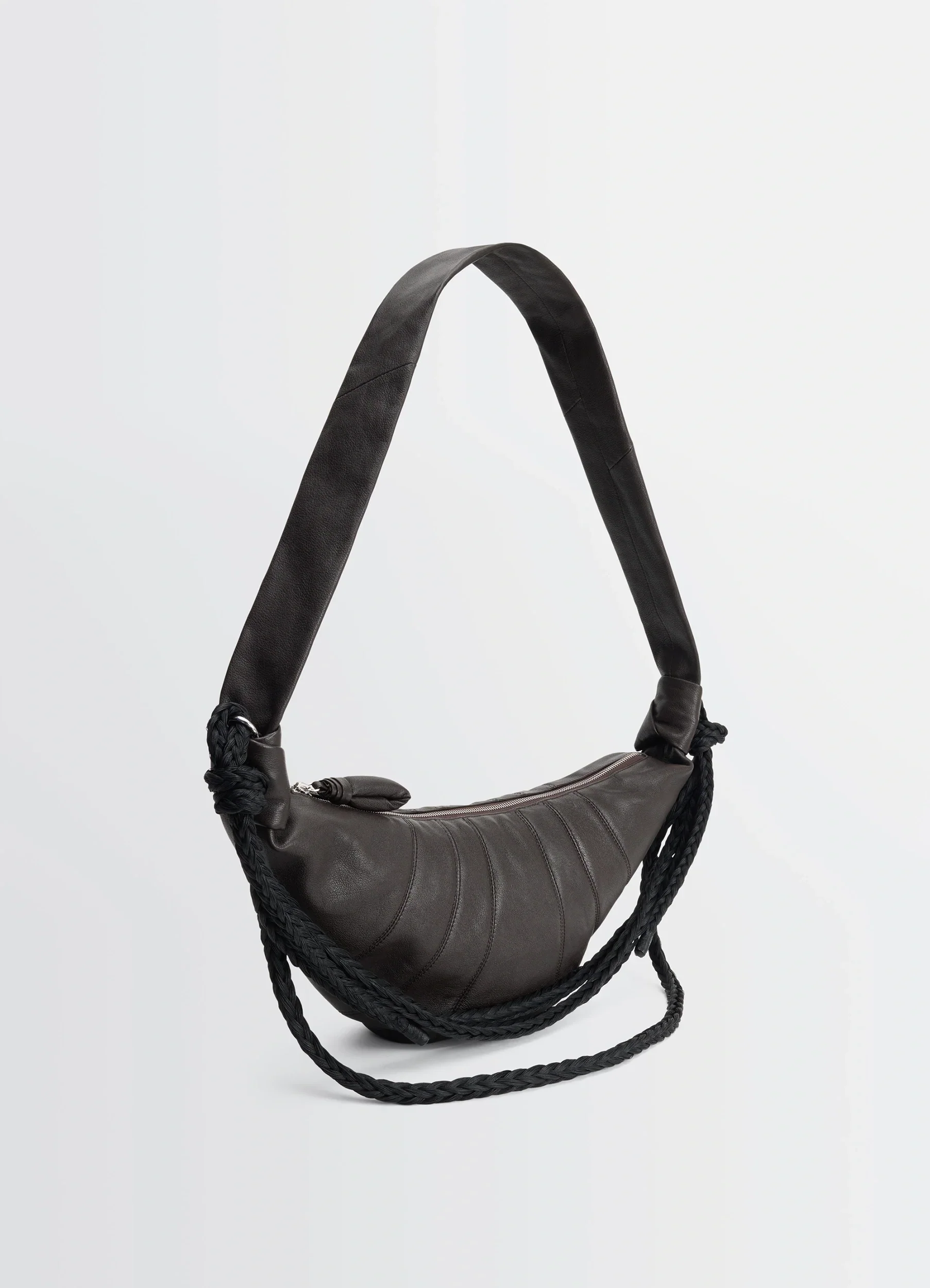 BRAID MEDIUM CROISSANT BAG IN LEATHER - Image 3