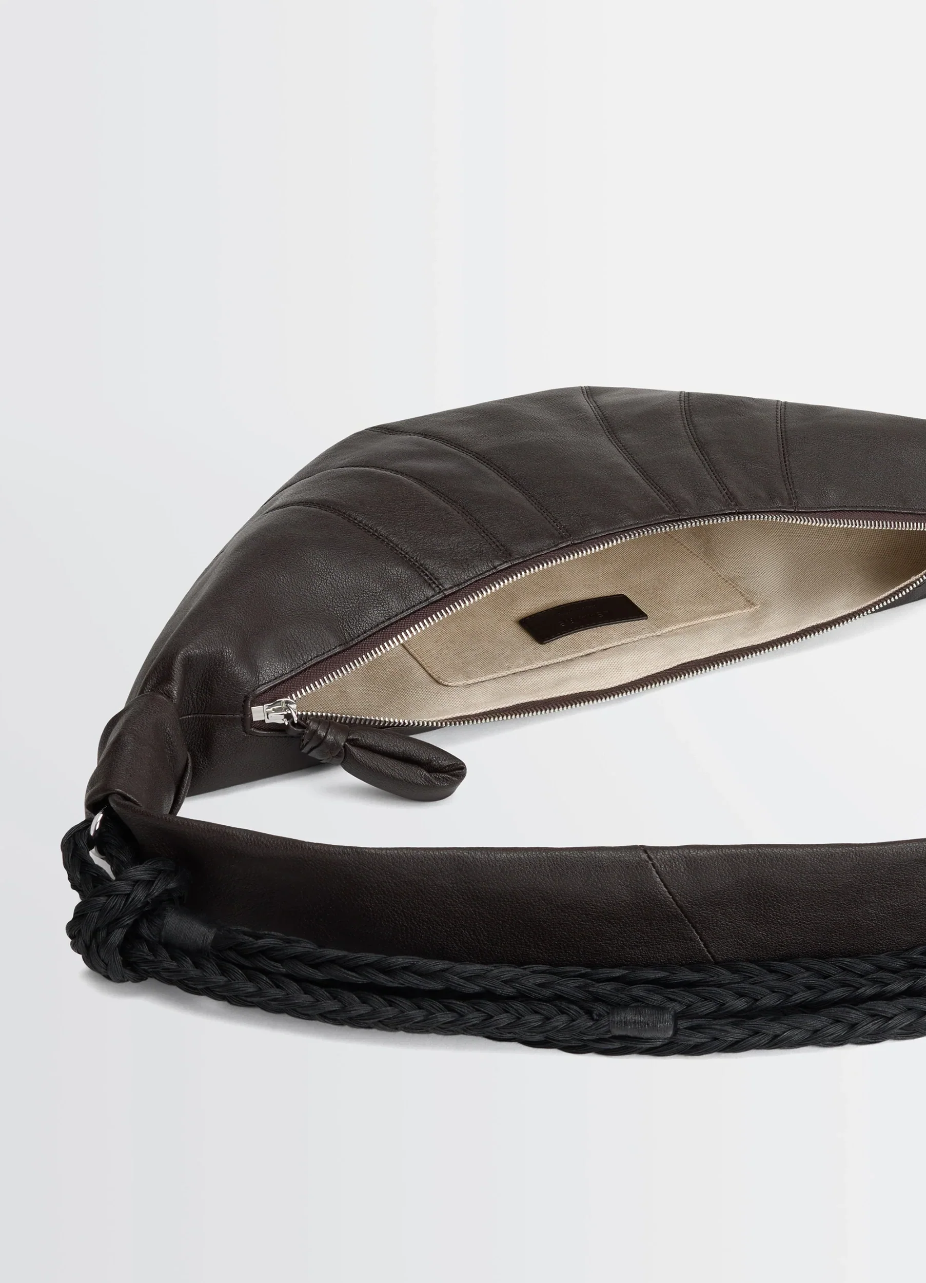 BRAID MEDIUM CROISSANT BAG IN LEATHER - Image 4