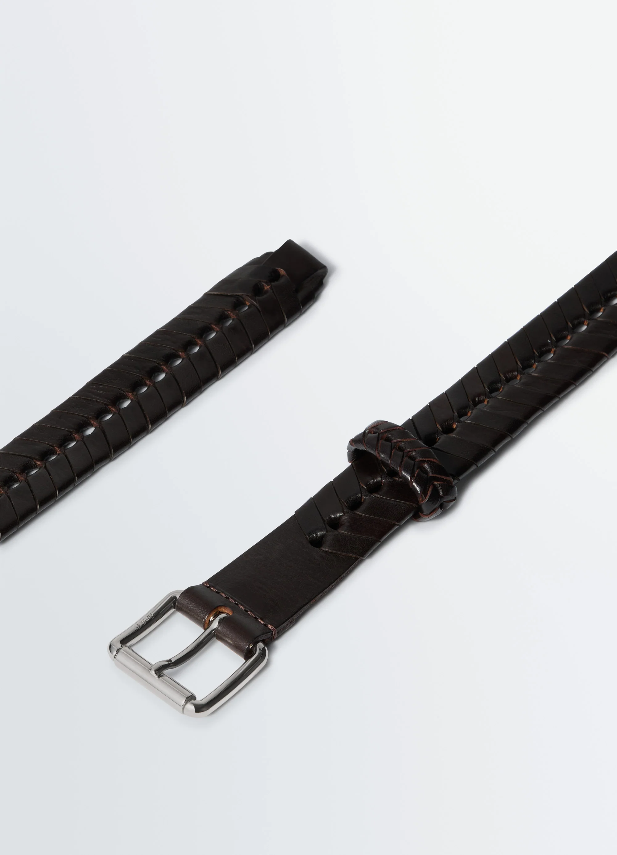 BRAIDED BELT 30 MM IN LEATHER - Image 4