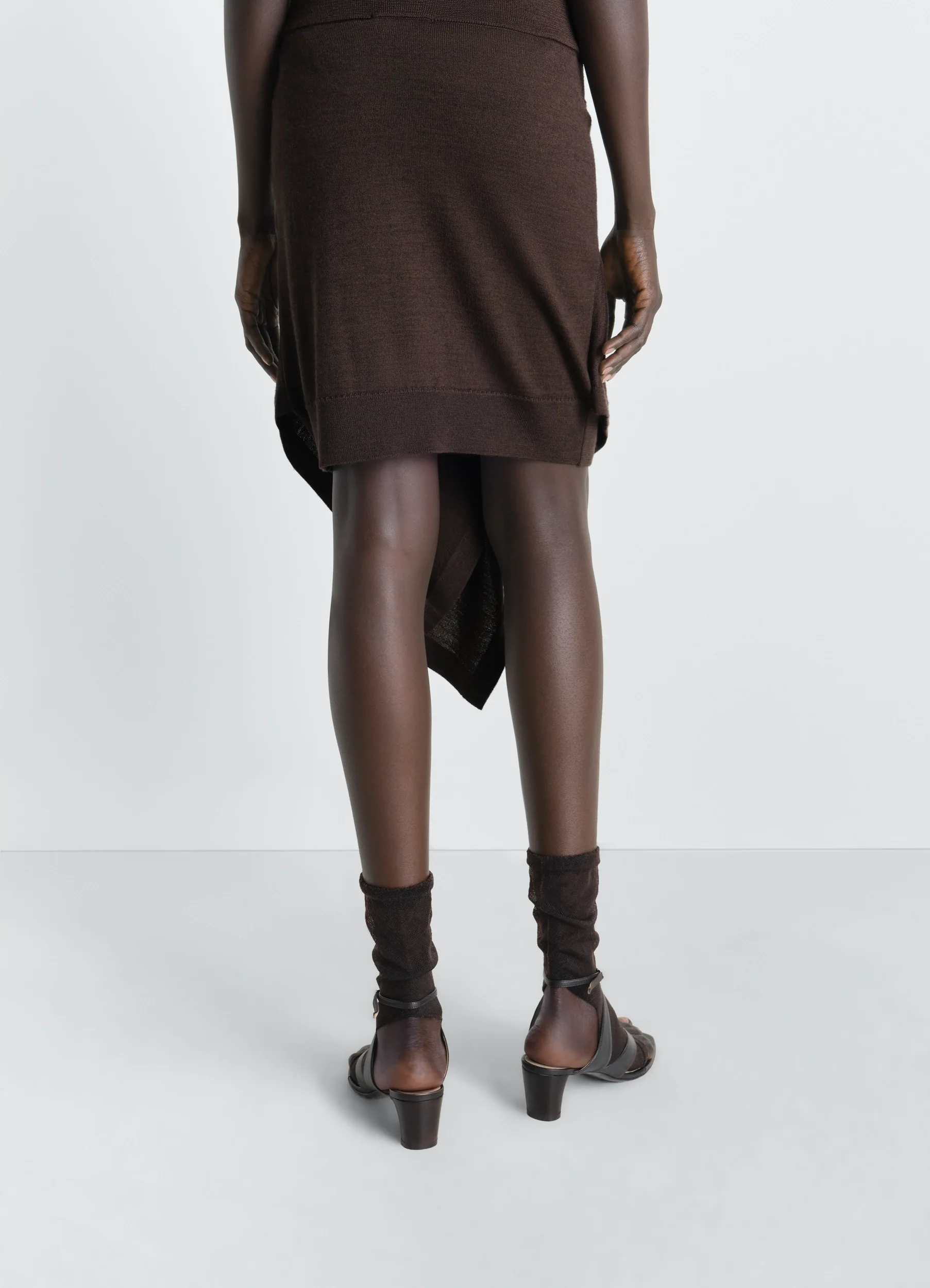 BUTTONED SKIRT IN MERINO BLEND - Image 4