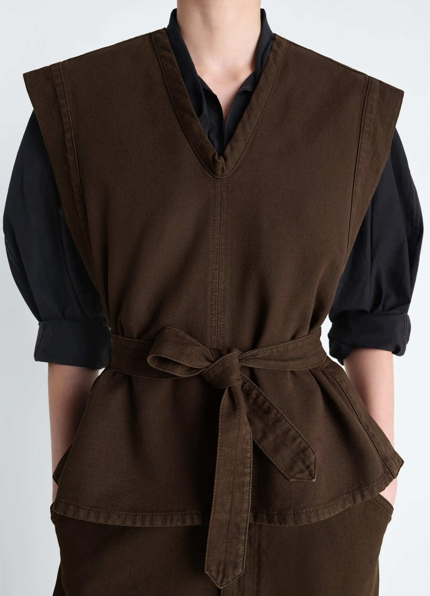 CHASUBLE IN DYED BROKEN TWILL - Image 4