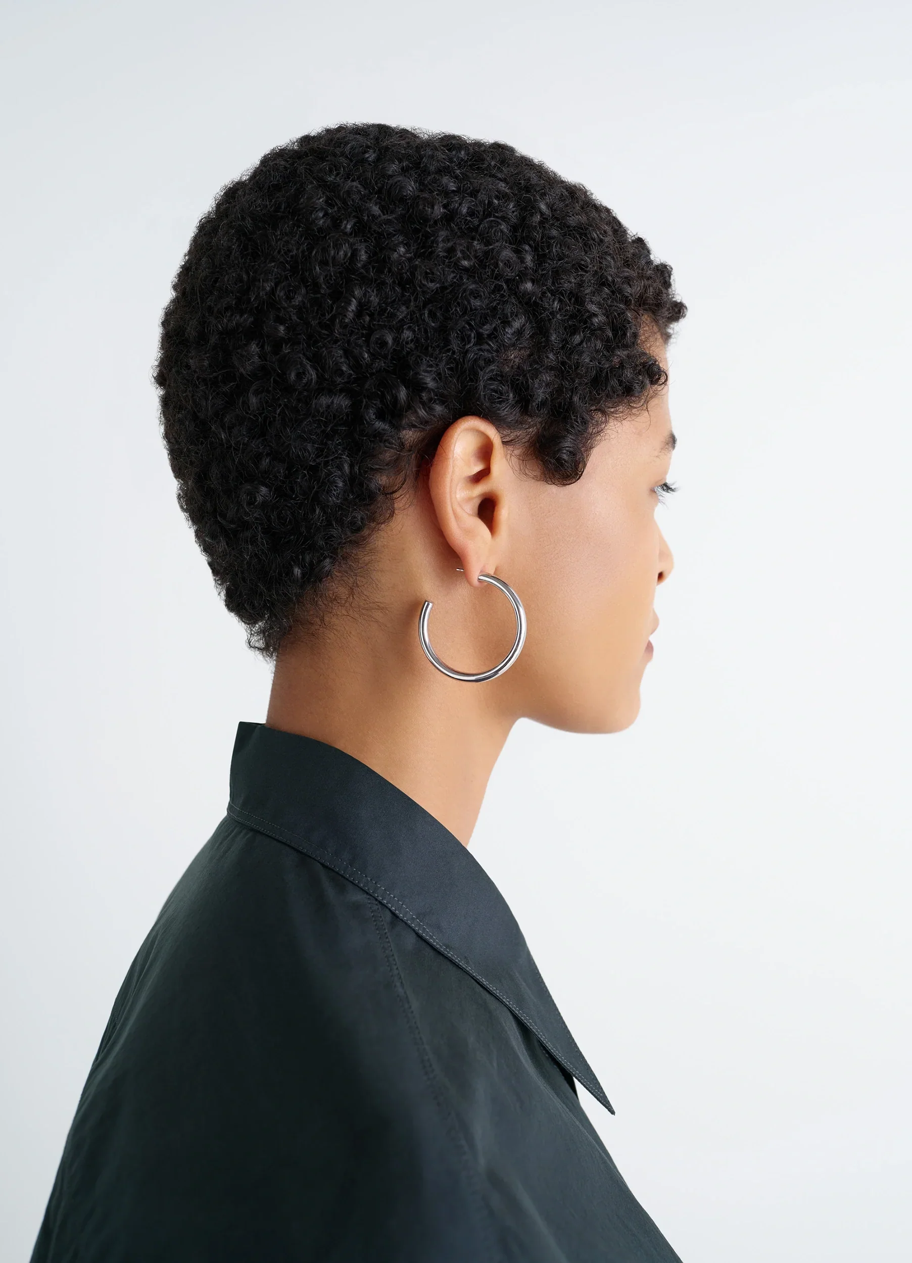 CLASSIC HOOPS M IN SILVER - Image 2
