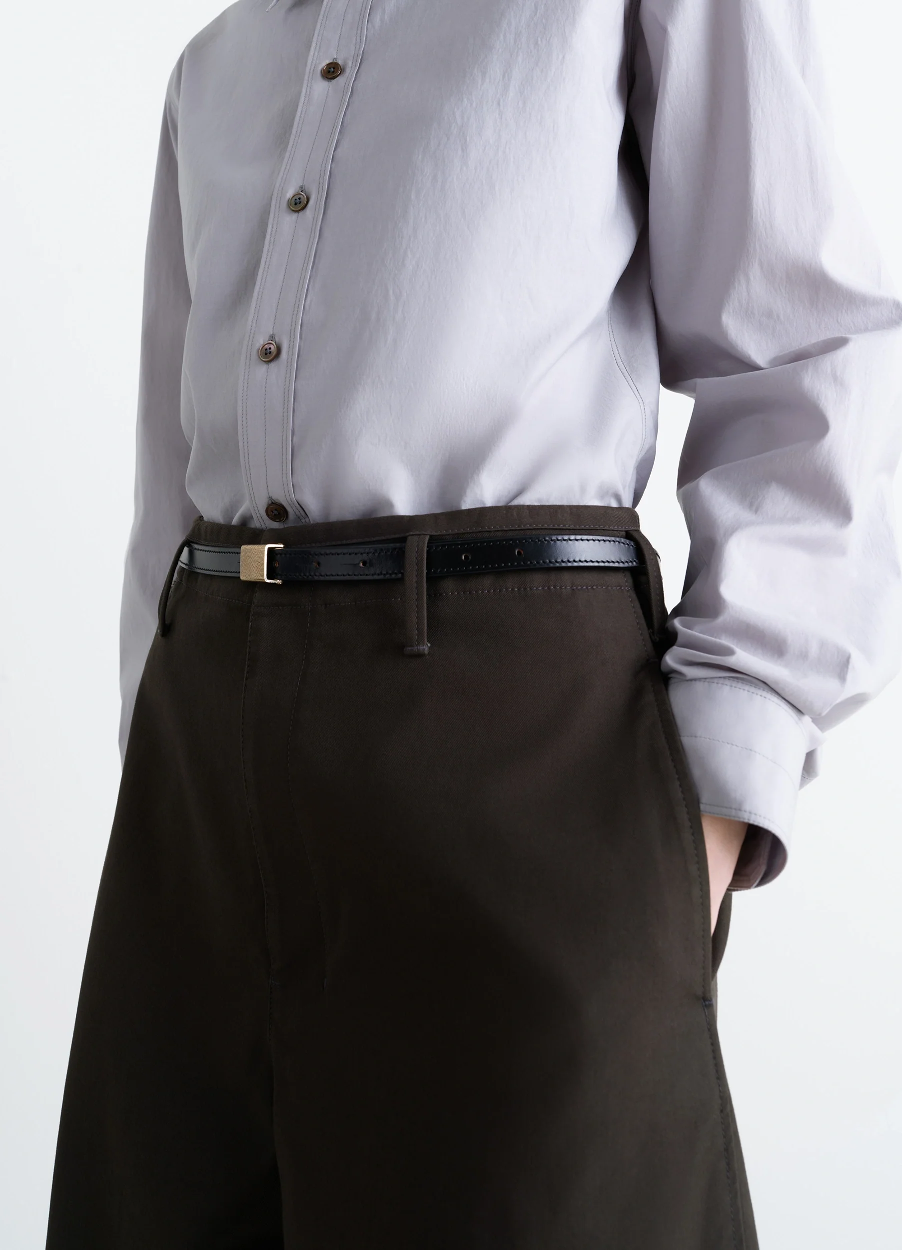 CLIP BELT 15MM IN LEATHER - Image 2
