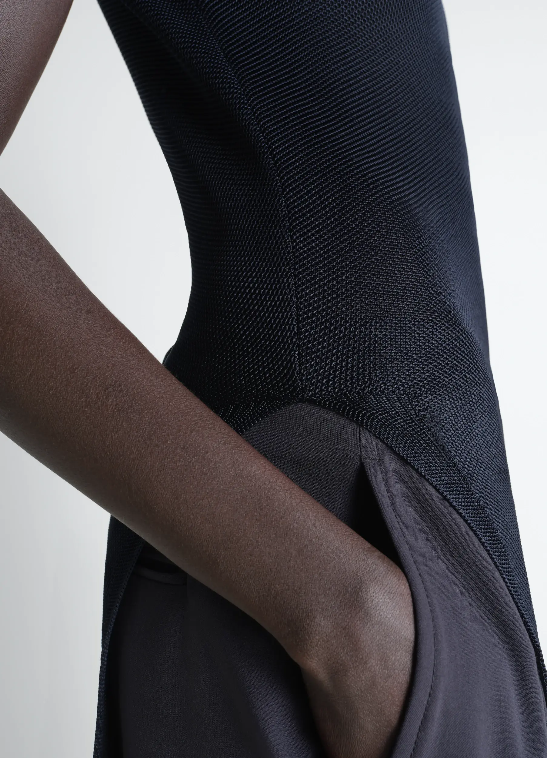 COLUMN DRESS IN SHINY VISCOSE - Image 3