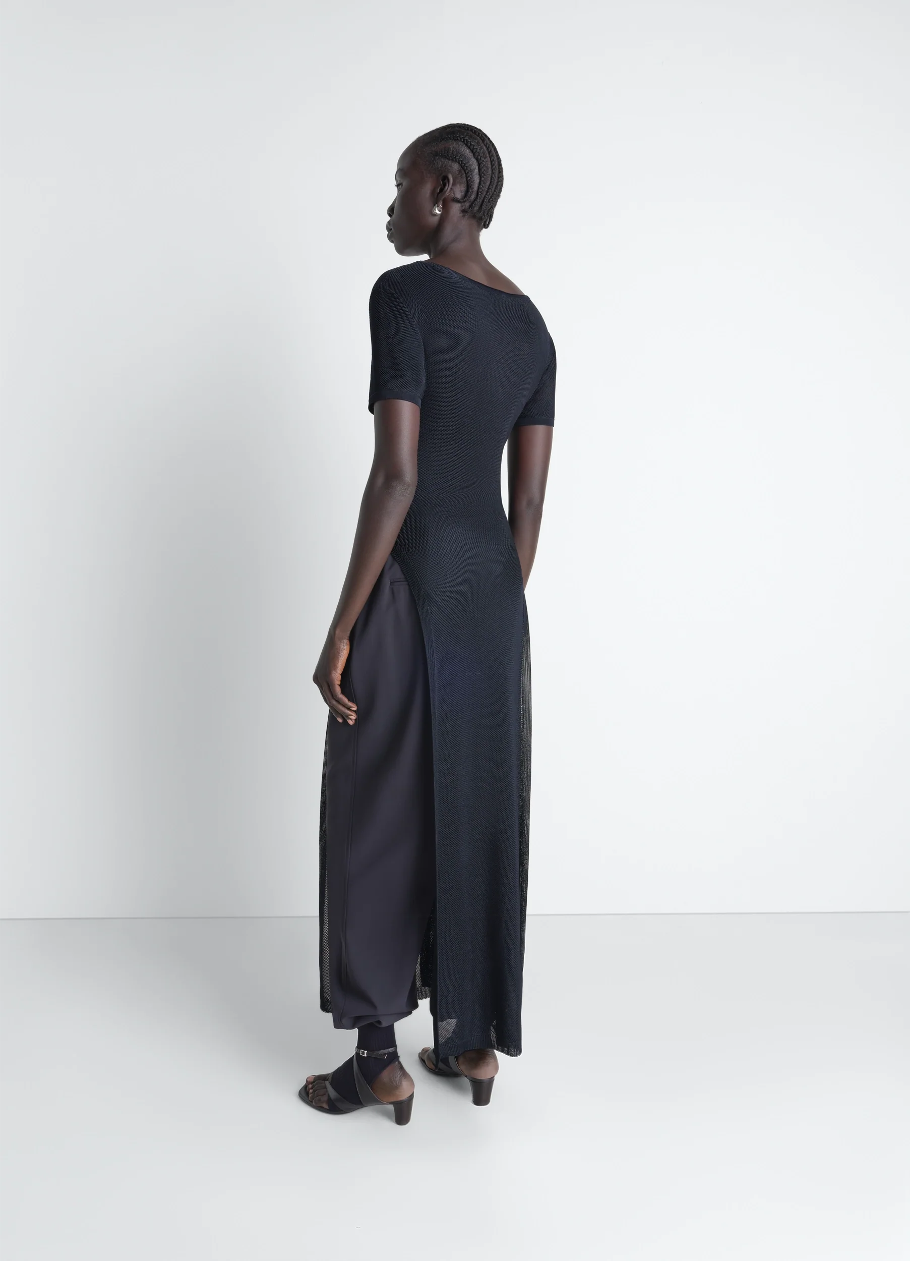 COLUMN DRESS IN SHINY VISCOSE - Image 4
