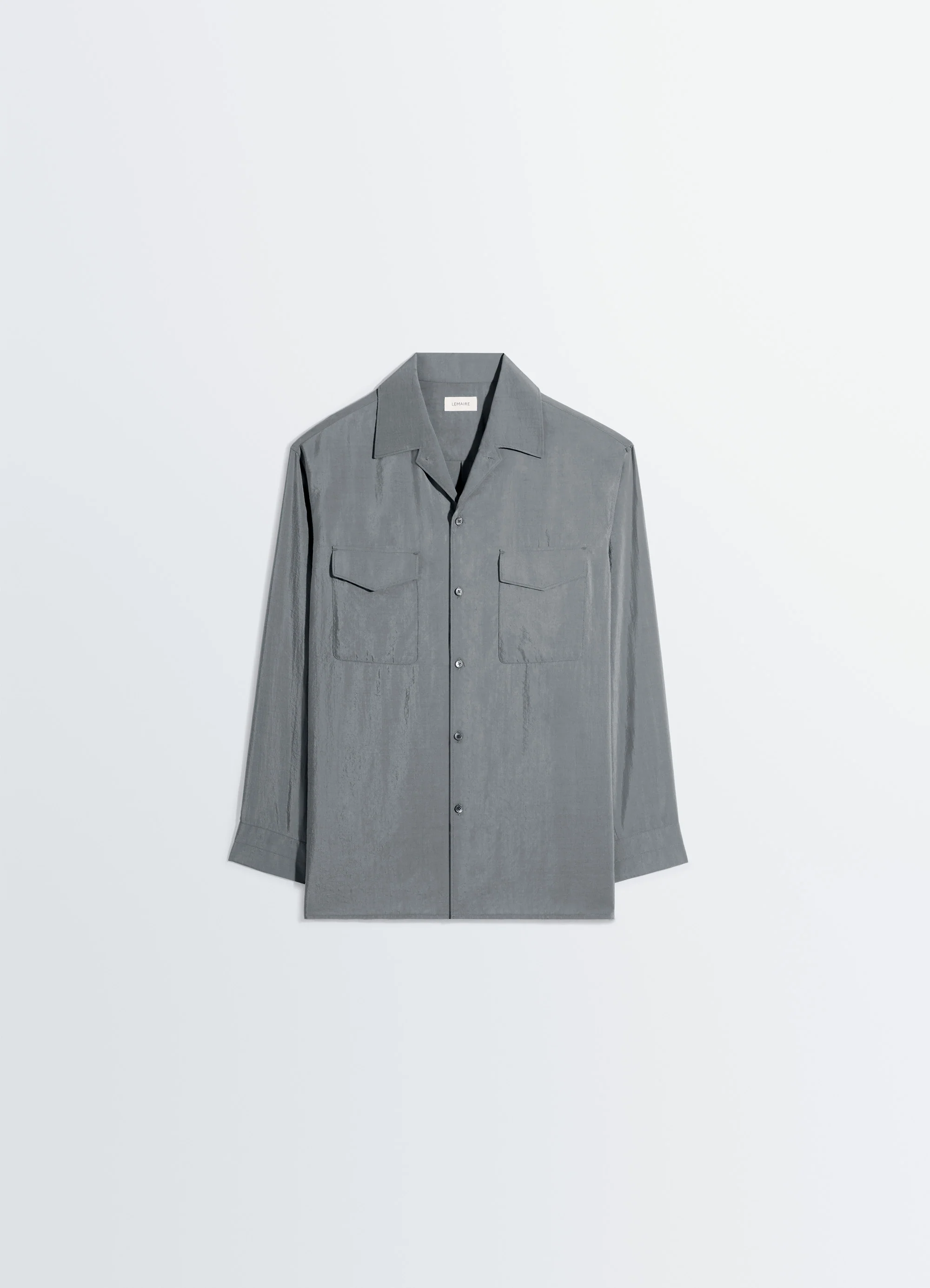 CONVERTIBLE COLLAR SHIRT IN DRY SILK - Image 5