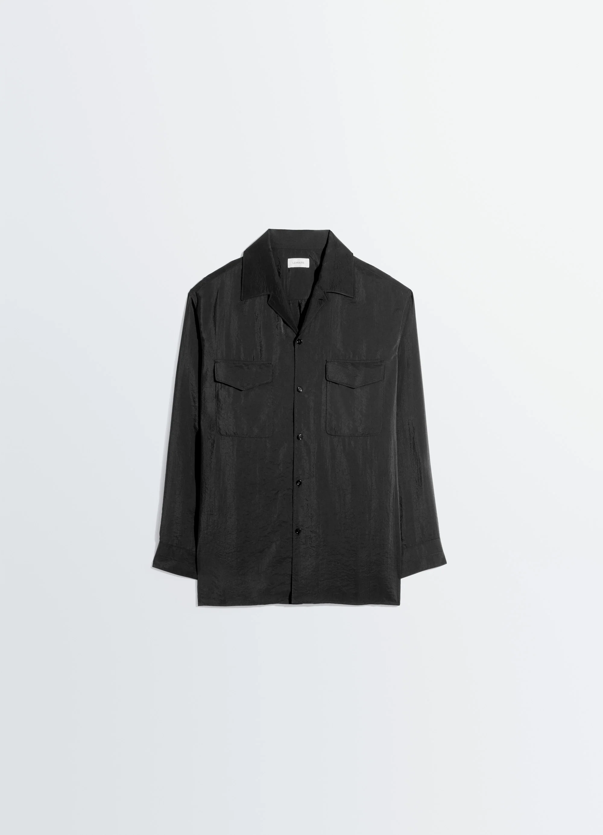 CONVERTIBLE COLLAR SHIRT IN DRY SILK - Image 6