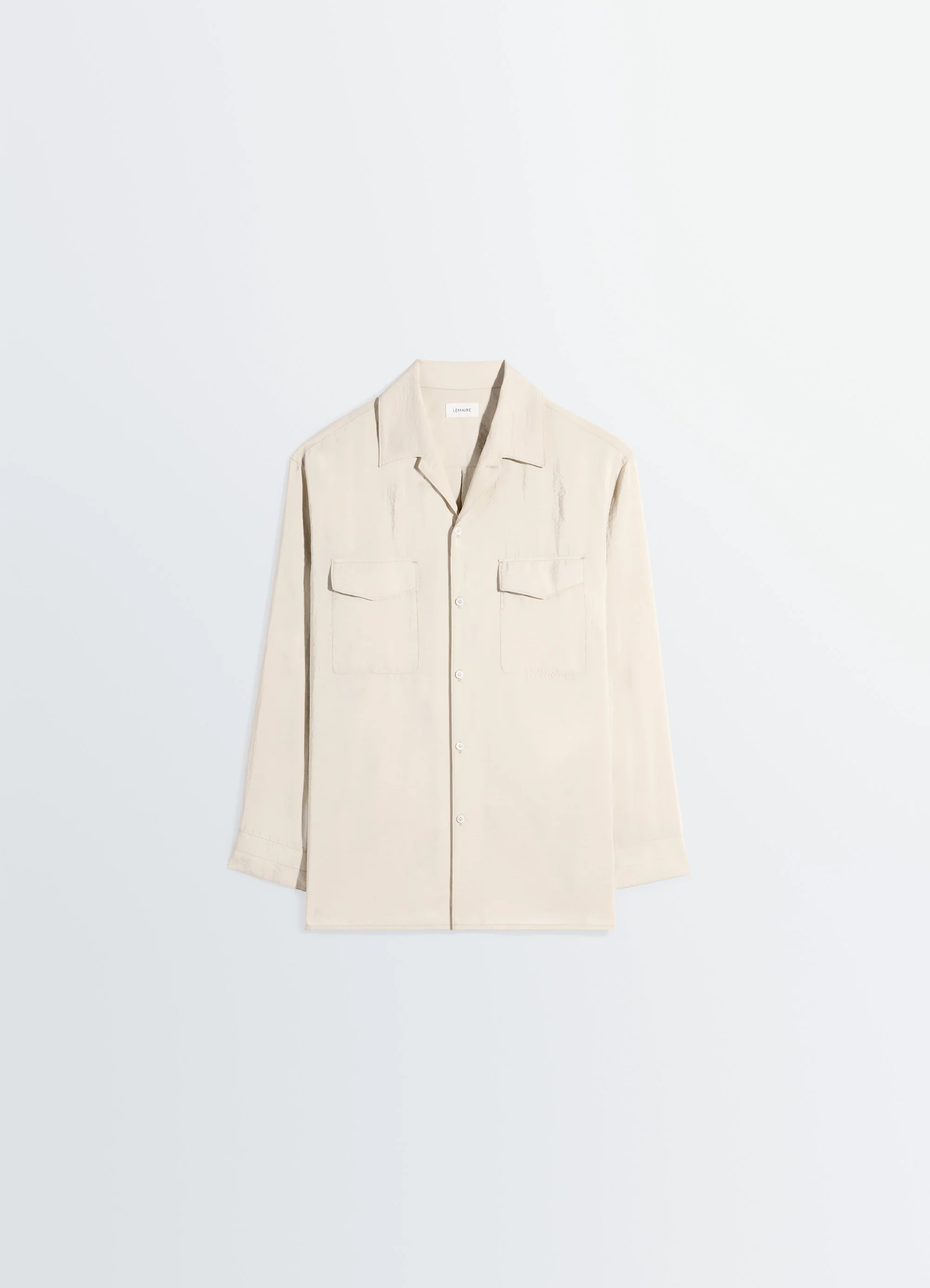 CONVERTIBLE COLLAR SHIRT IN DRY SILK - Image 5