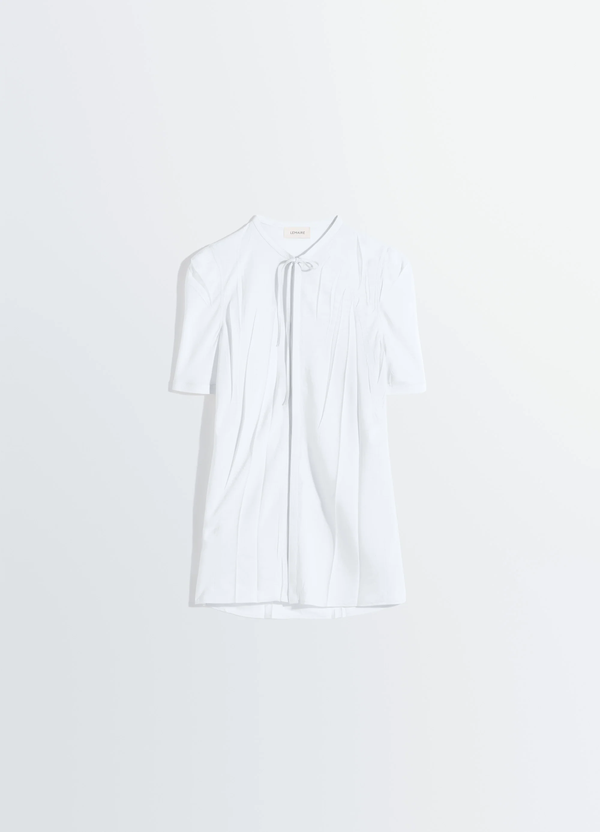 CREASED FITTED SHIRT IN POLY VISCOSE TWILL - Image 5