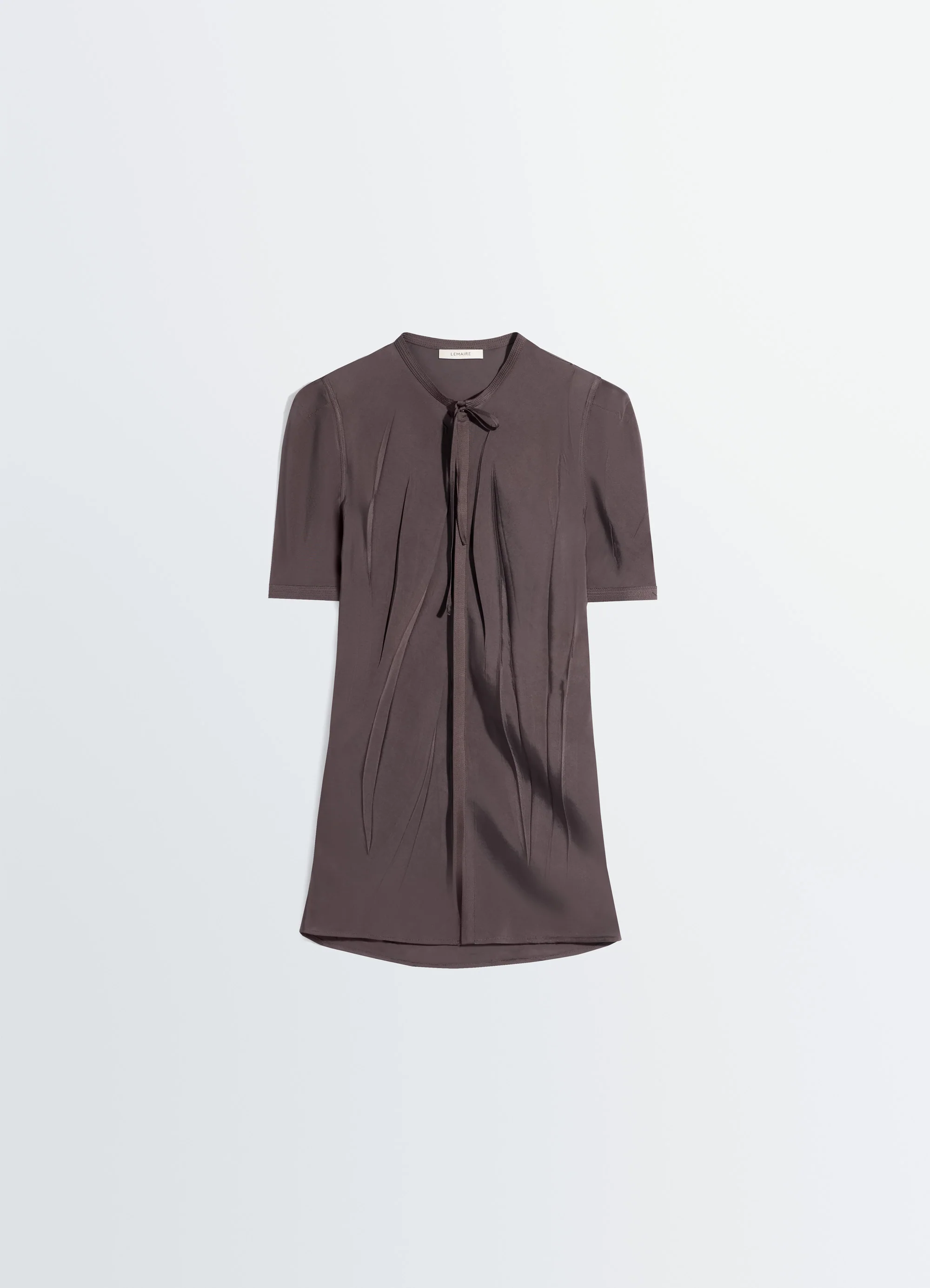 CREASED FITTED SHIRT IN POLY VISCOSE TWILL - Image 5